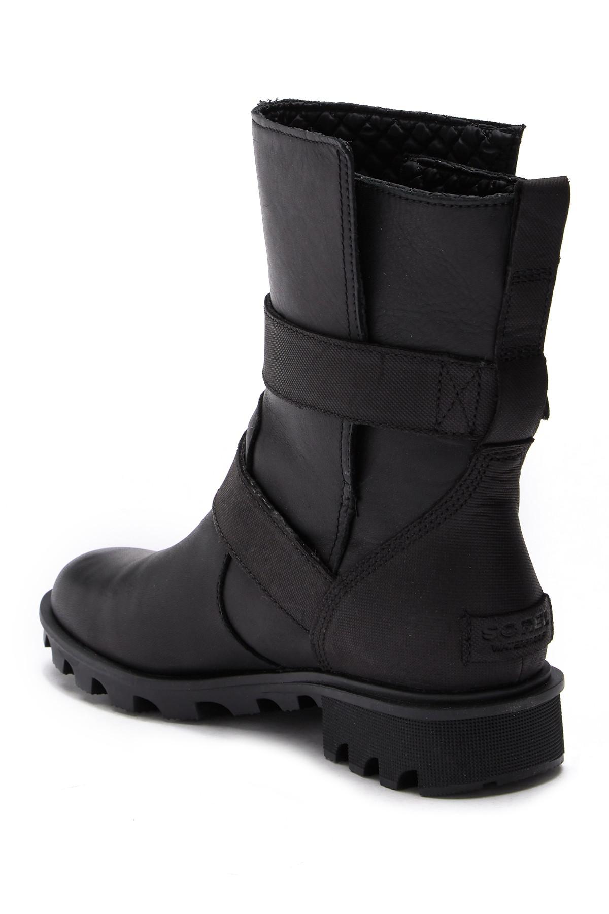 Lyst Sorel Phoenix Moto Waterproof Leather Boot in Black