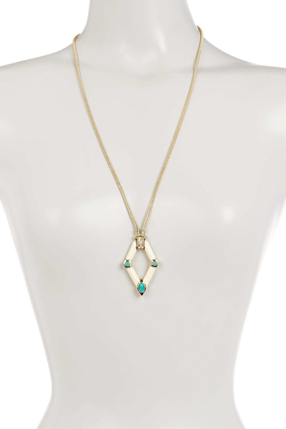 Lyst House Of Harlow 1960 Valda Pendant Necklace in White
