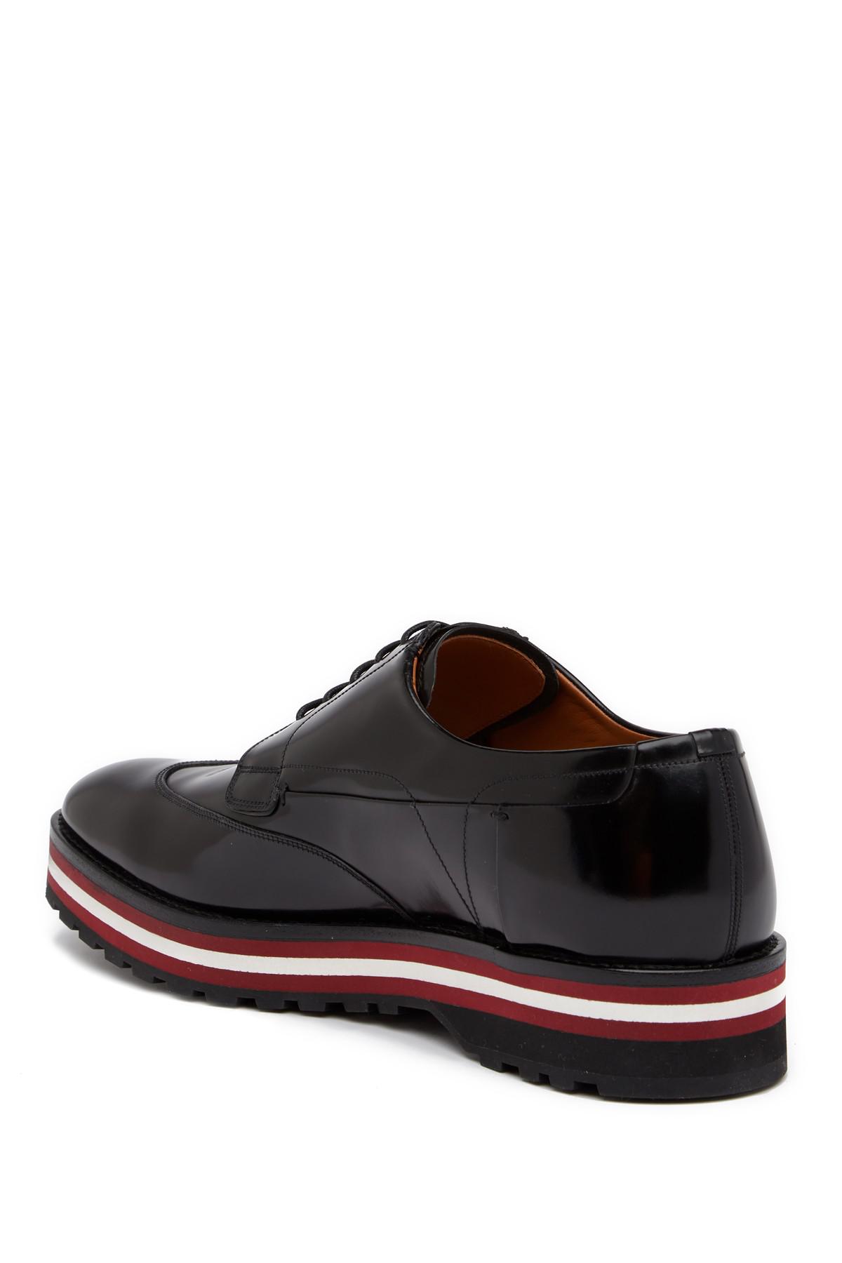 Lyst Bally Morely Wingtip Stripe Platform Shoe in Black