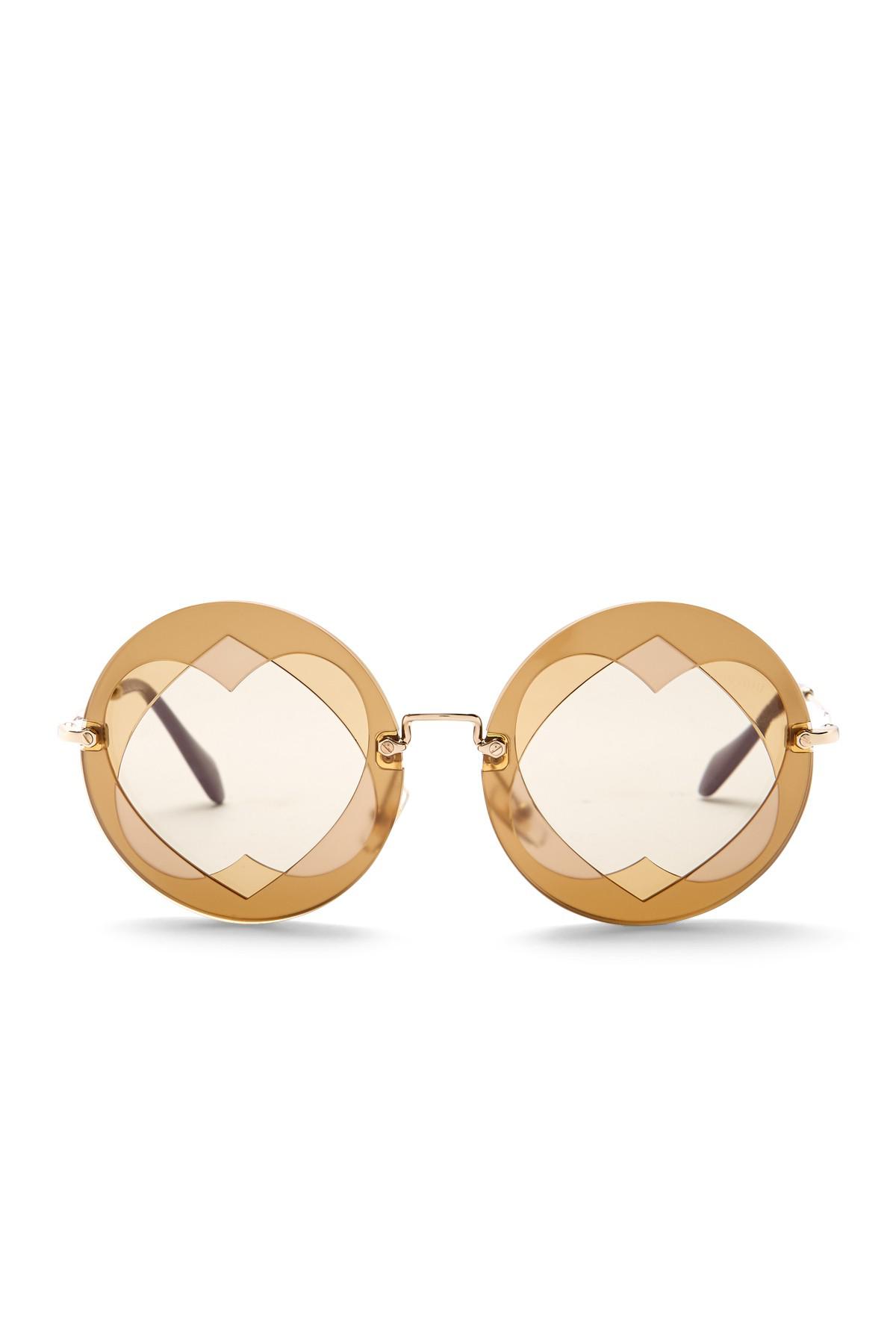 miu miu round sunglasses