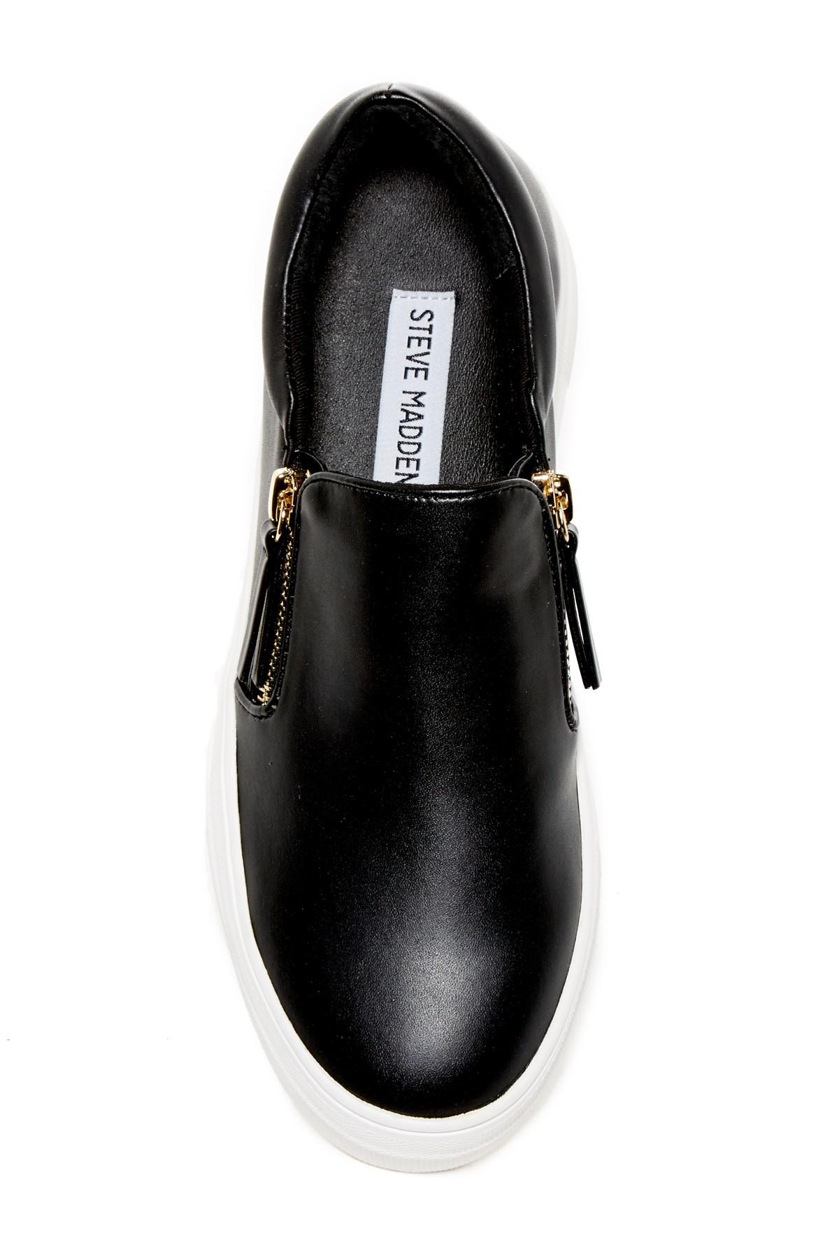 steve madden glaammar zip platform sneaker
