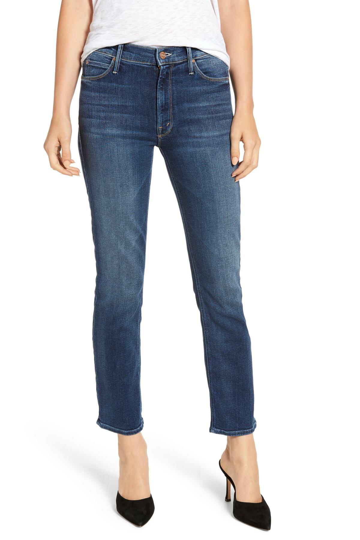 mother dazzler ankle jeans
