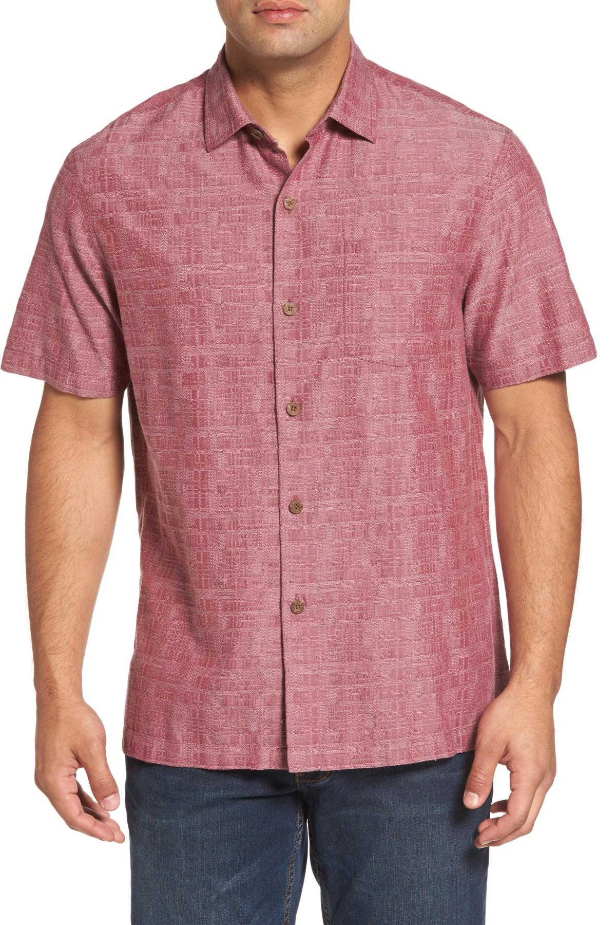 Lyst - Tommy Bahama Oceanside Woven Shirt in Pink for Men - Save 21%