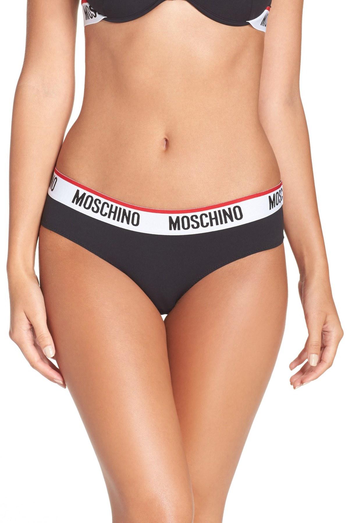 Moschino 'cutlot' Hipster Panty in Black Lyst