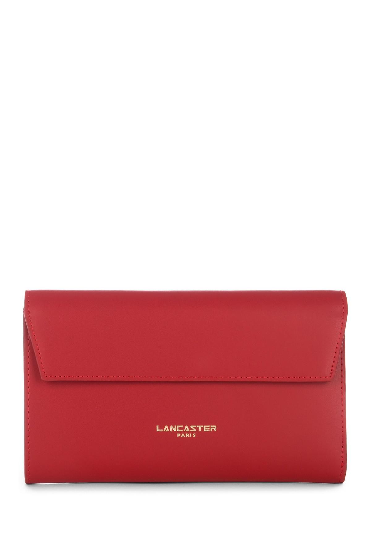 Lancaster Paris Pearl Matte Leather Classic Wallet in Red - Lyst