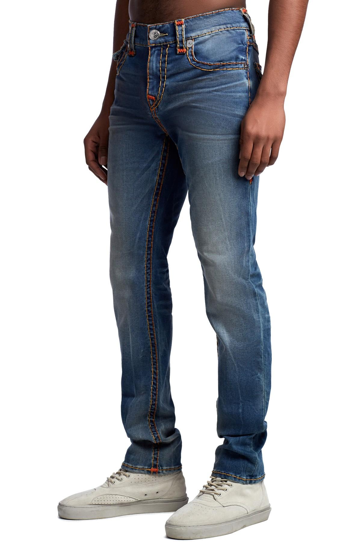 True Religion Rocco Flap Pocket Slim Fit Jeans in Blue for Men - Lyst