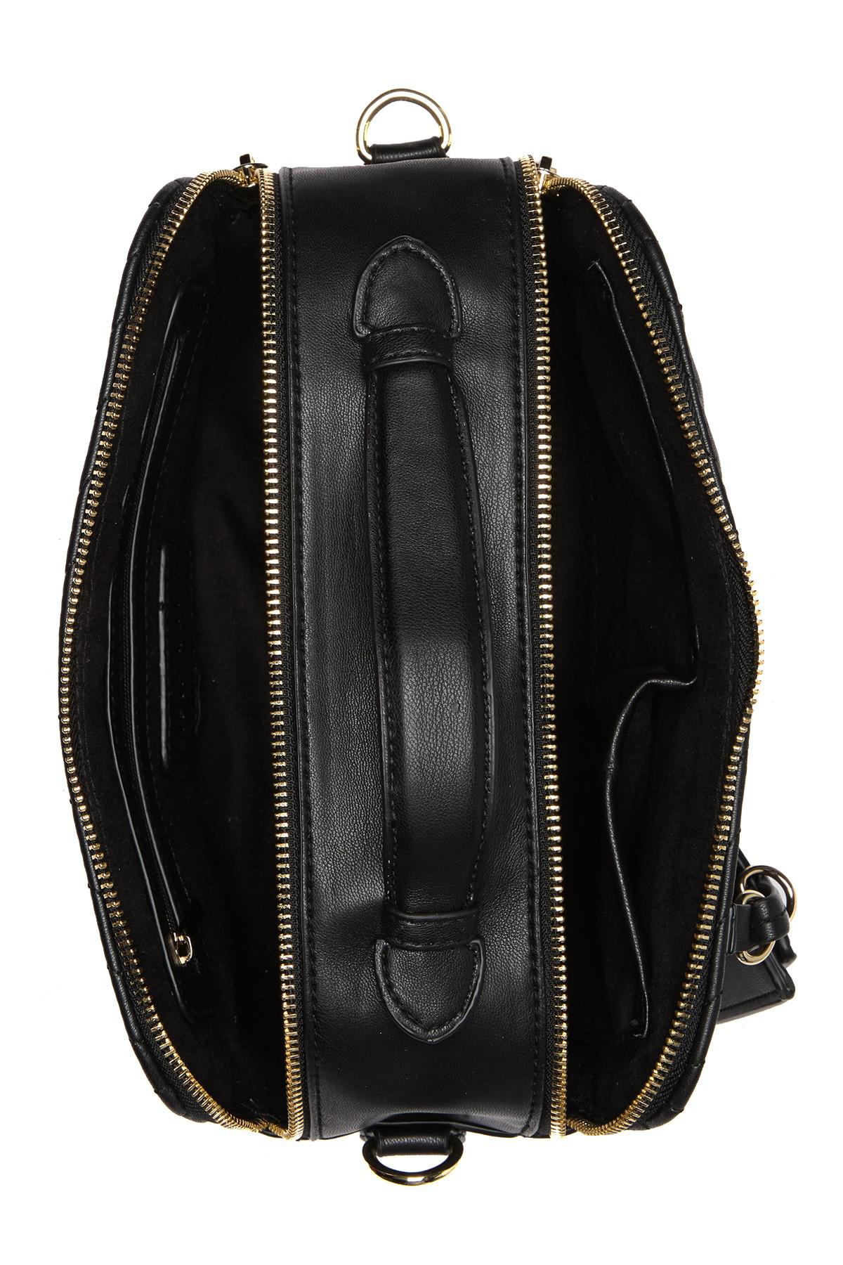 Lyst - Steve Madden Phoebe Chevron Quilted Top Handle Camera Bag in Black