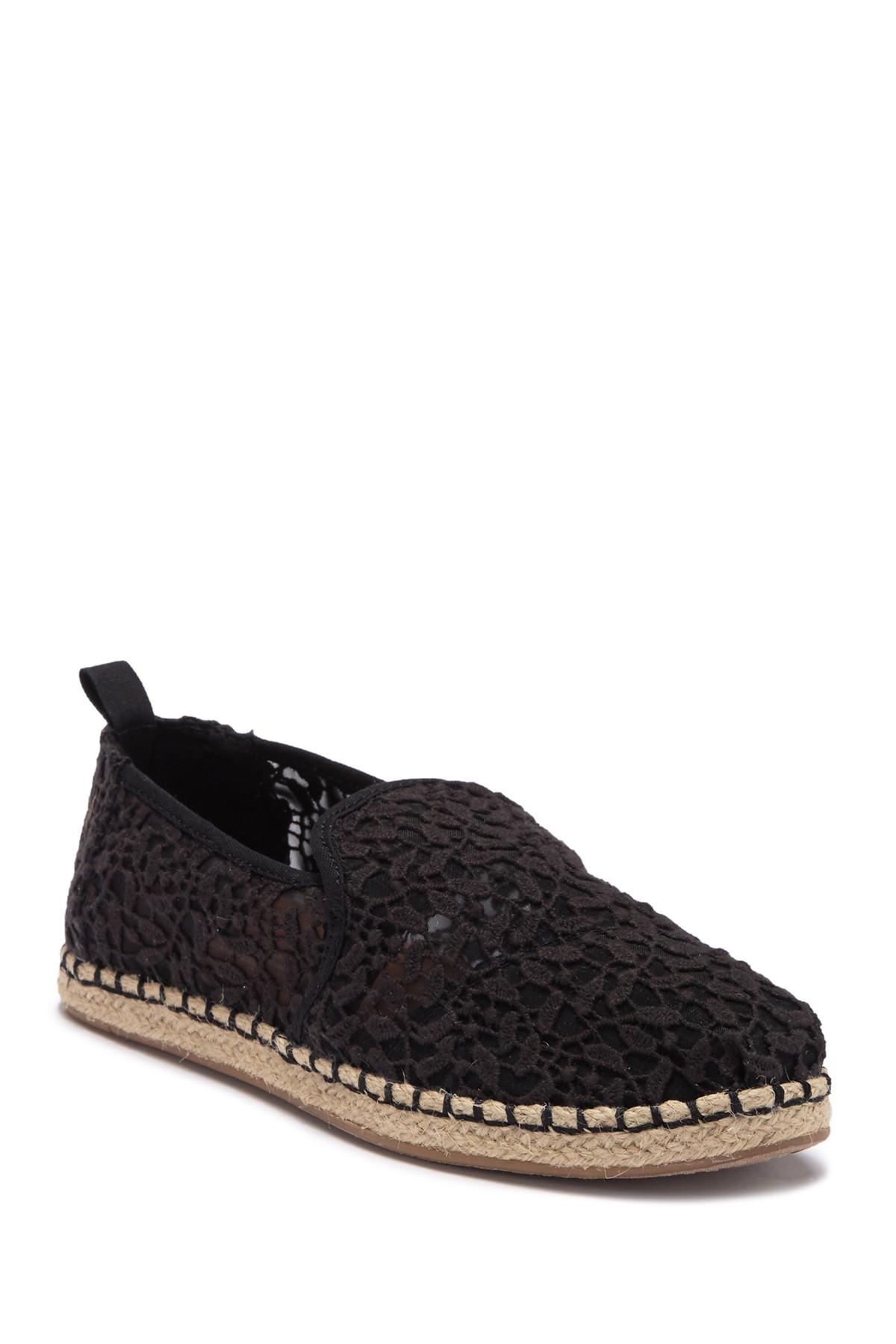 TOMS Suede Deconstructed Alpargata Espadrille Slip-on Shoe in Black - Lyst