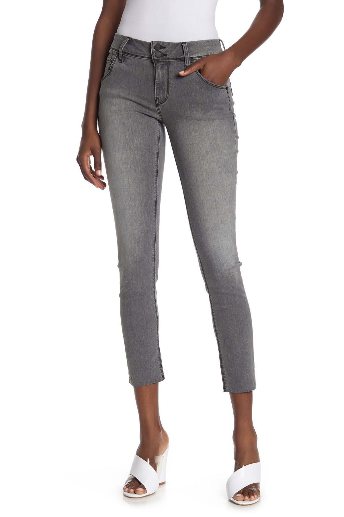 Hudson Jeans Collin Mid Rise Skinny Ankle Jeans in Gray - Lyst