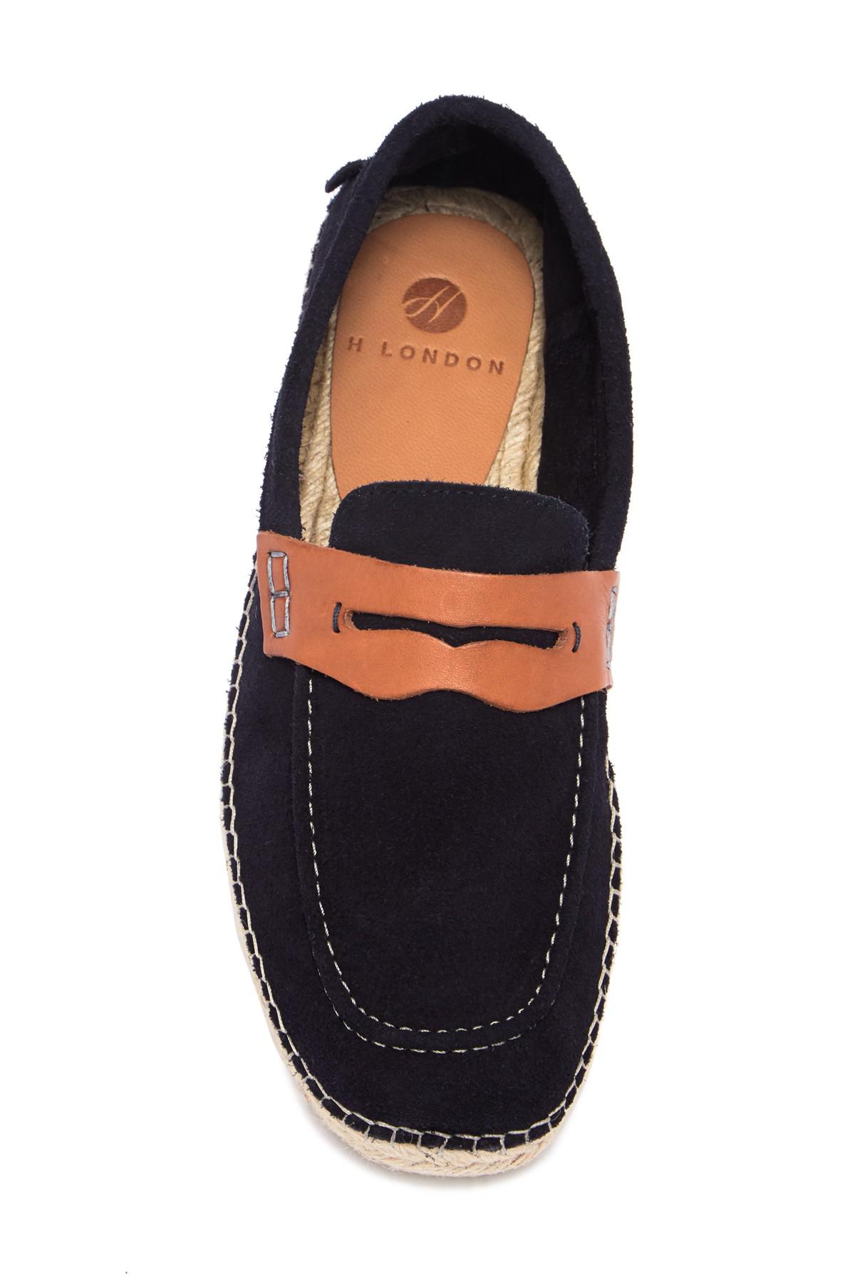Lyst H By Hudson Juan Suede Espadrille Penny Loafer in Blau for Men Lyst H By Hudson Juan Suede Espadrille Penny Loafer in Blau Blau in for Men 84ff44