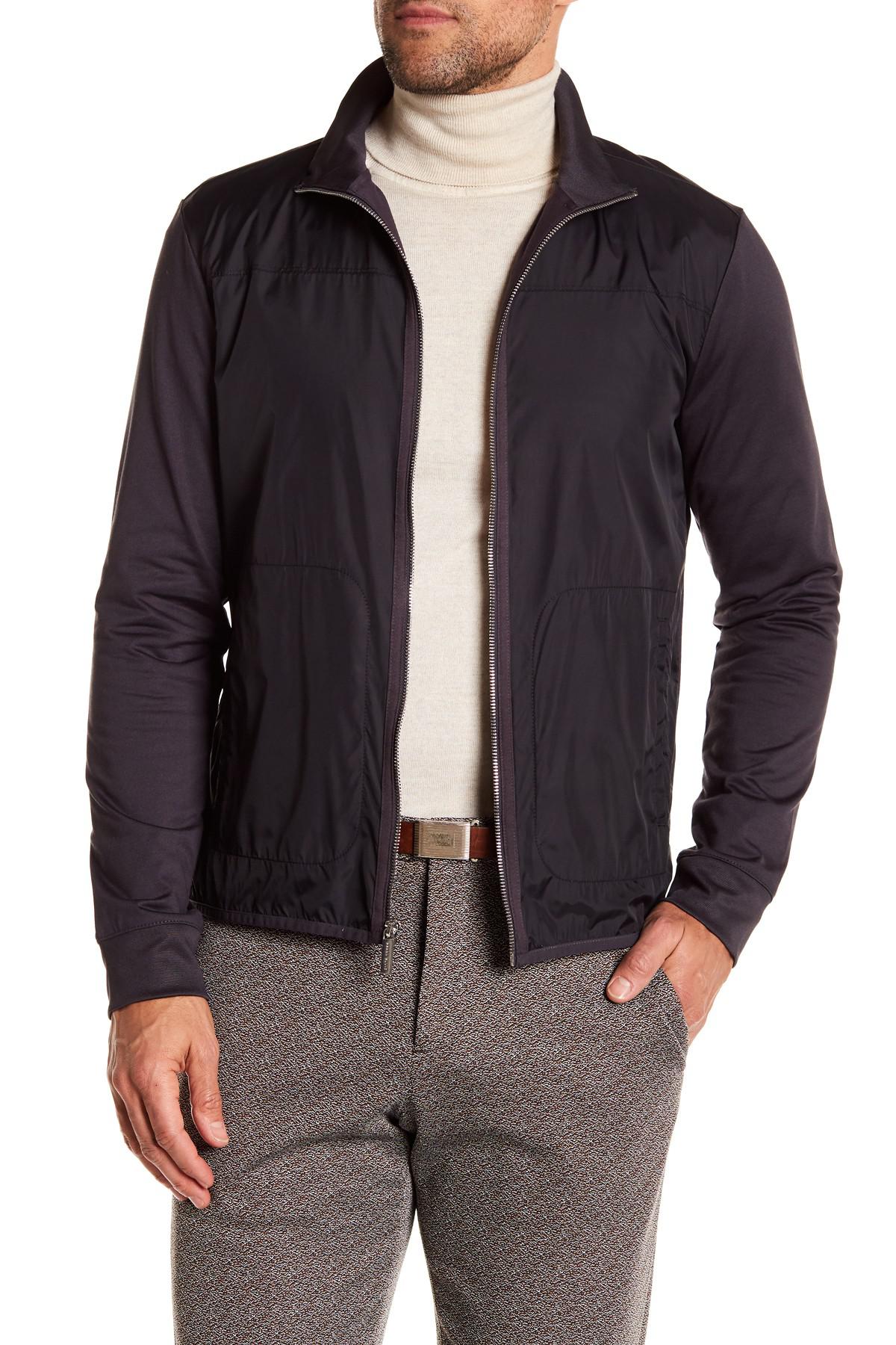 Lyst Perry Ellis Cotton Polyester Mock Neck Jacket for Men