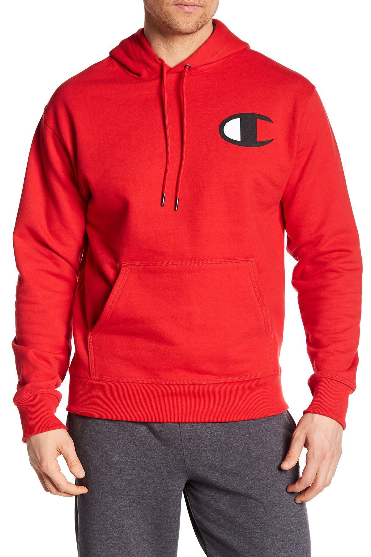 Lyst - Champion Graphic Powerblend Hoodie in Red for Men