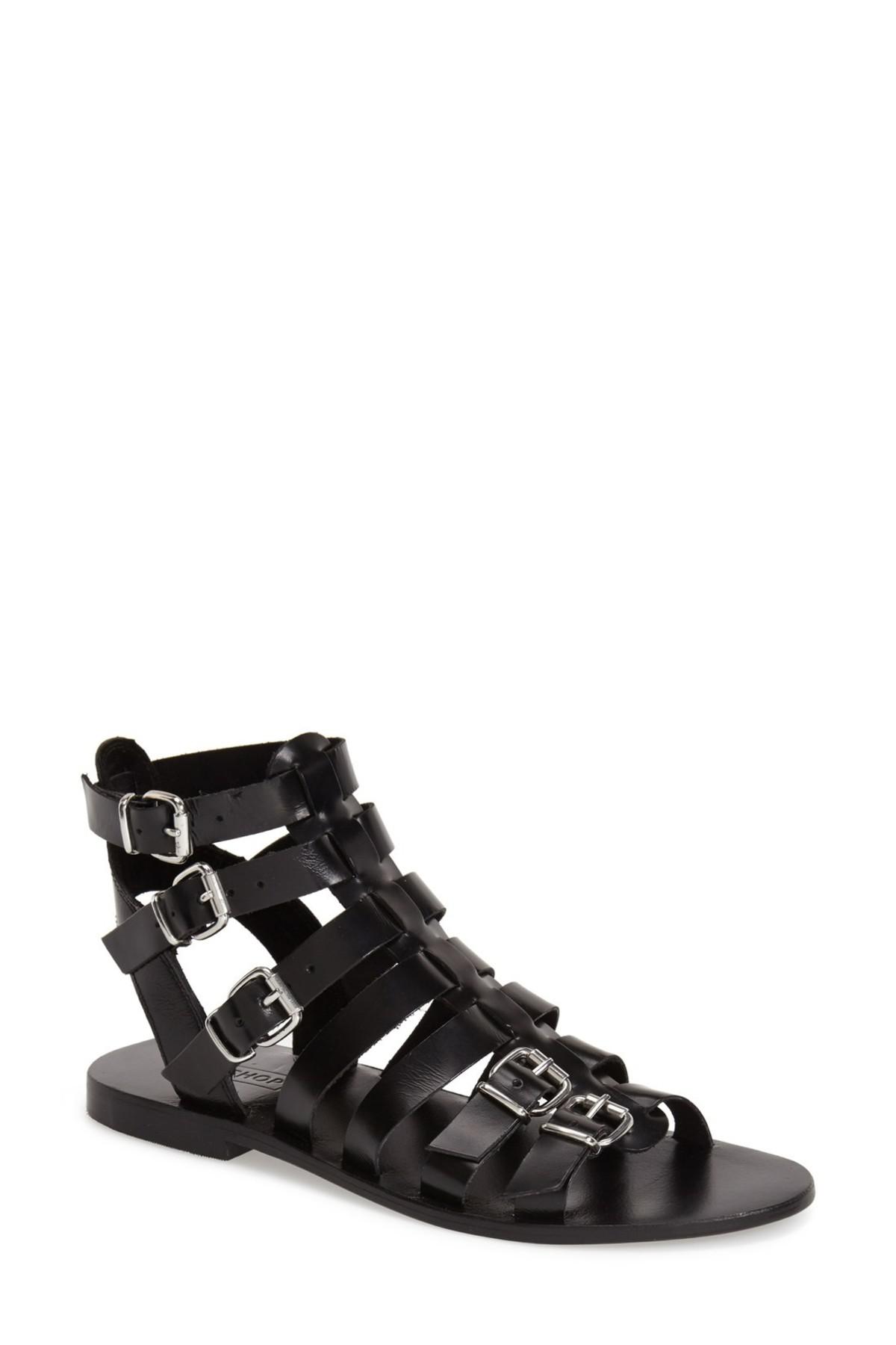 topshop black gladiator sandals