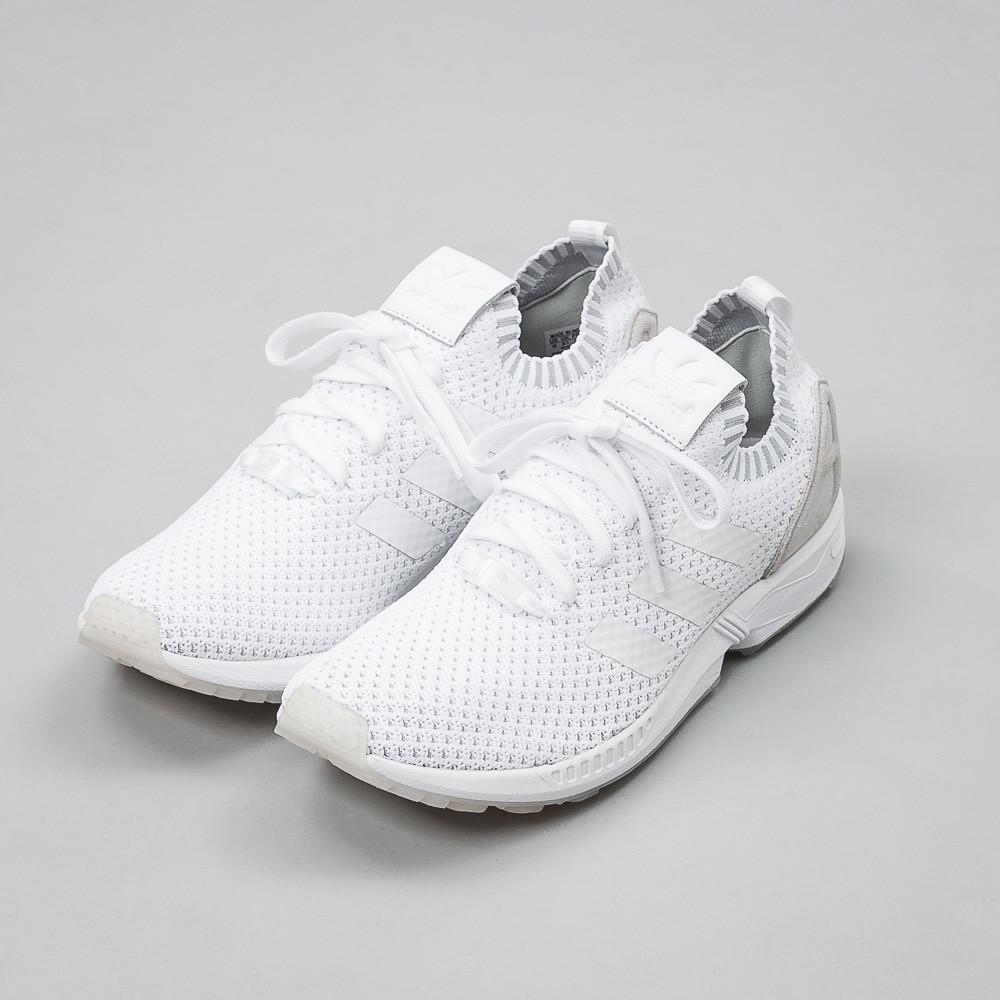 adidas Originals ZX Flux Primeknit Sneakers In Gray adidas Originals ZX Flux Primeknit Sneakers In Gray