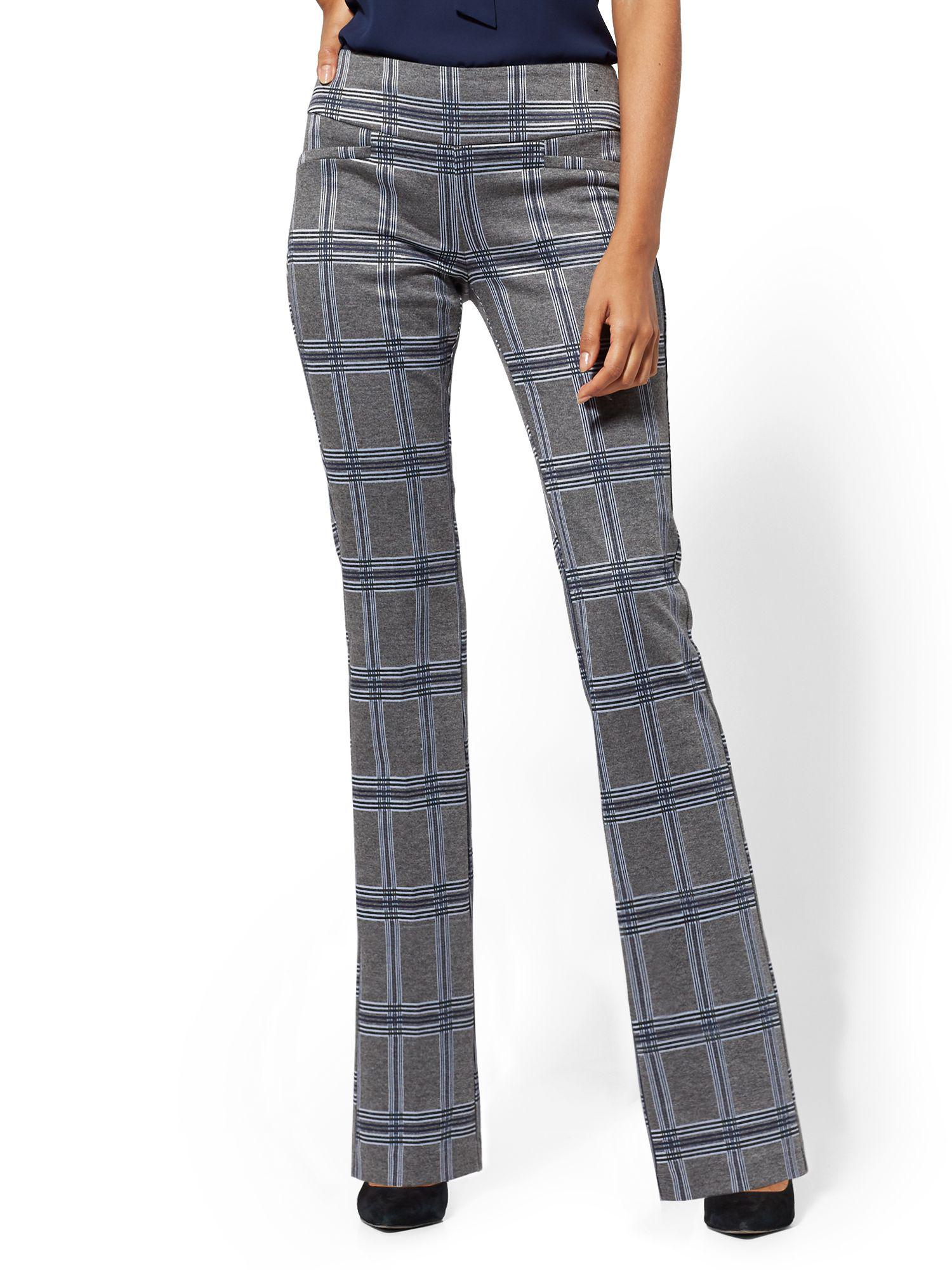 Lyst - New York & Company 7th Avenue Pant - Petite Plaid ...