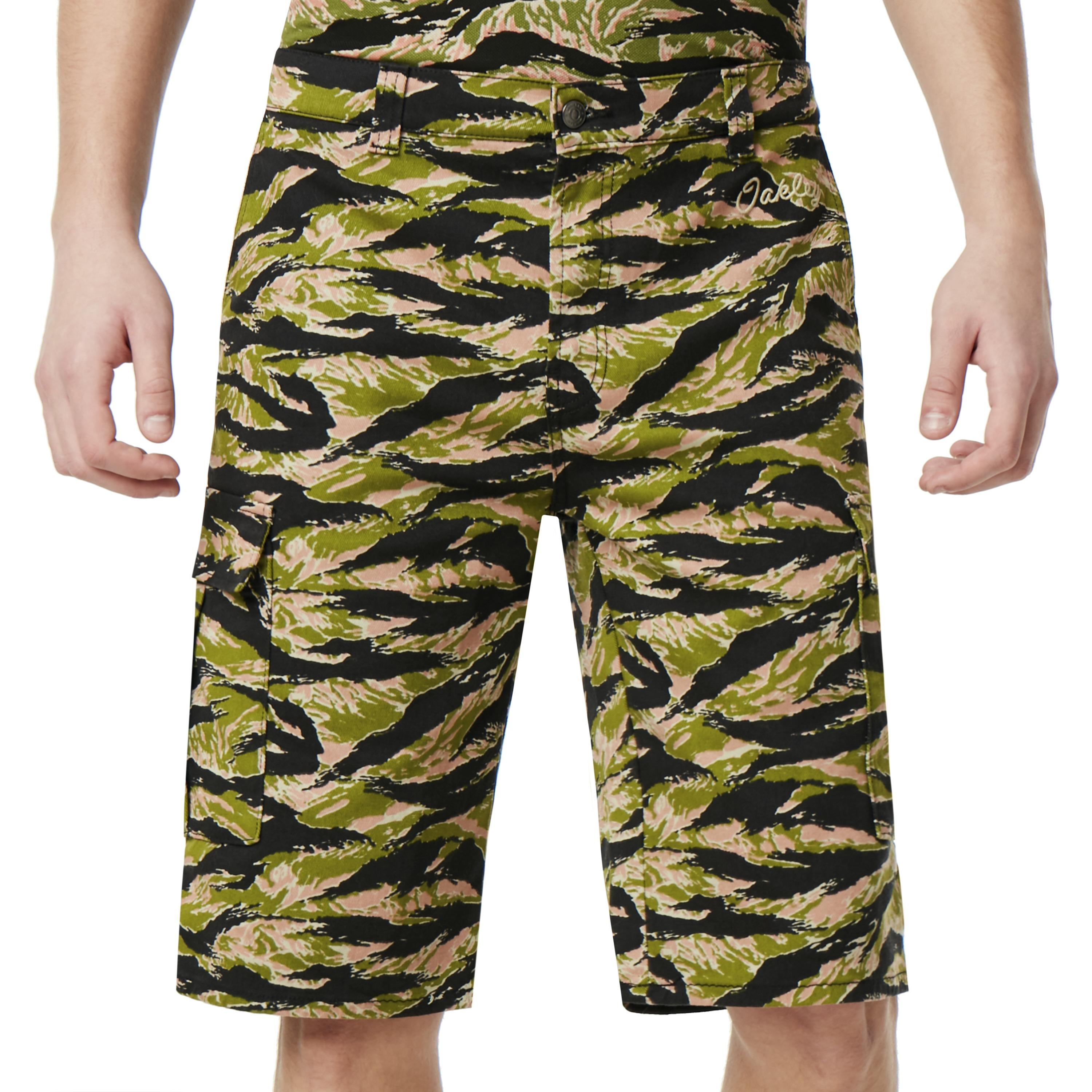 tiger stripe cargo shorts