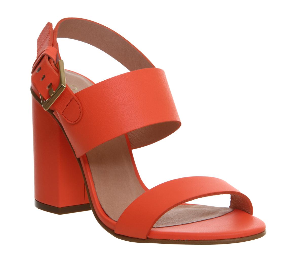 Lyst Office Garland Stry Block Heels In Orange Gallery