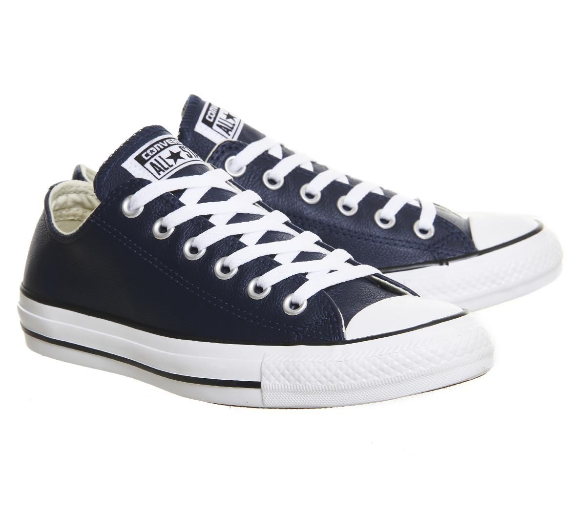 dark blue converse low tops