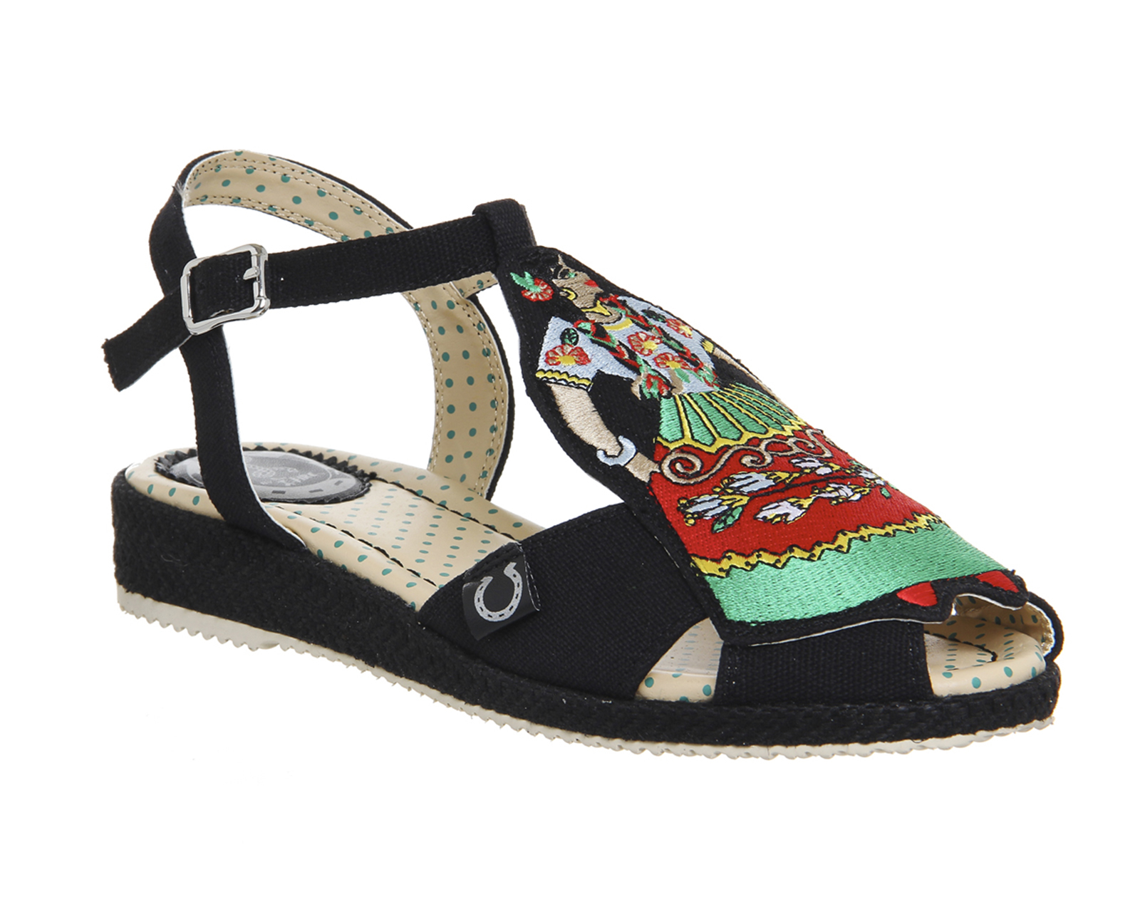 Miss l fire  Bluebird Sandal  in Black Lyst