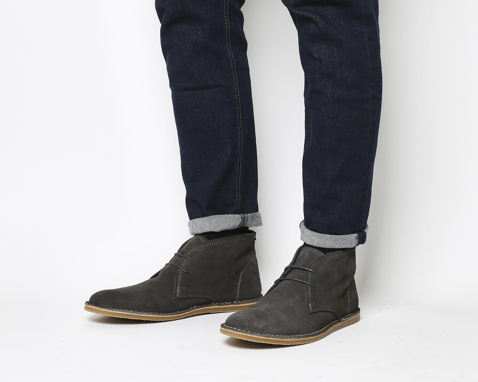 Lyst Office Giggle Chukka Boots In Gray For Men Gallery