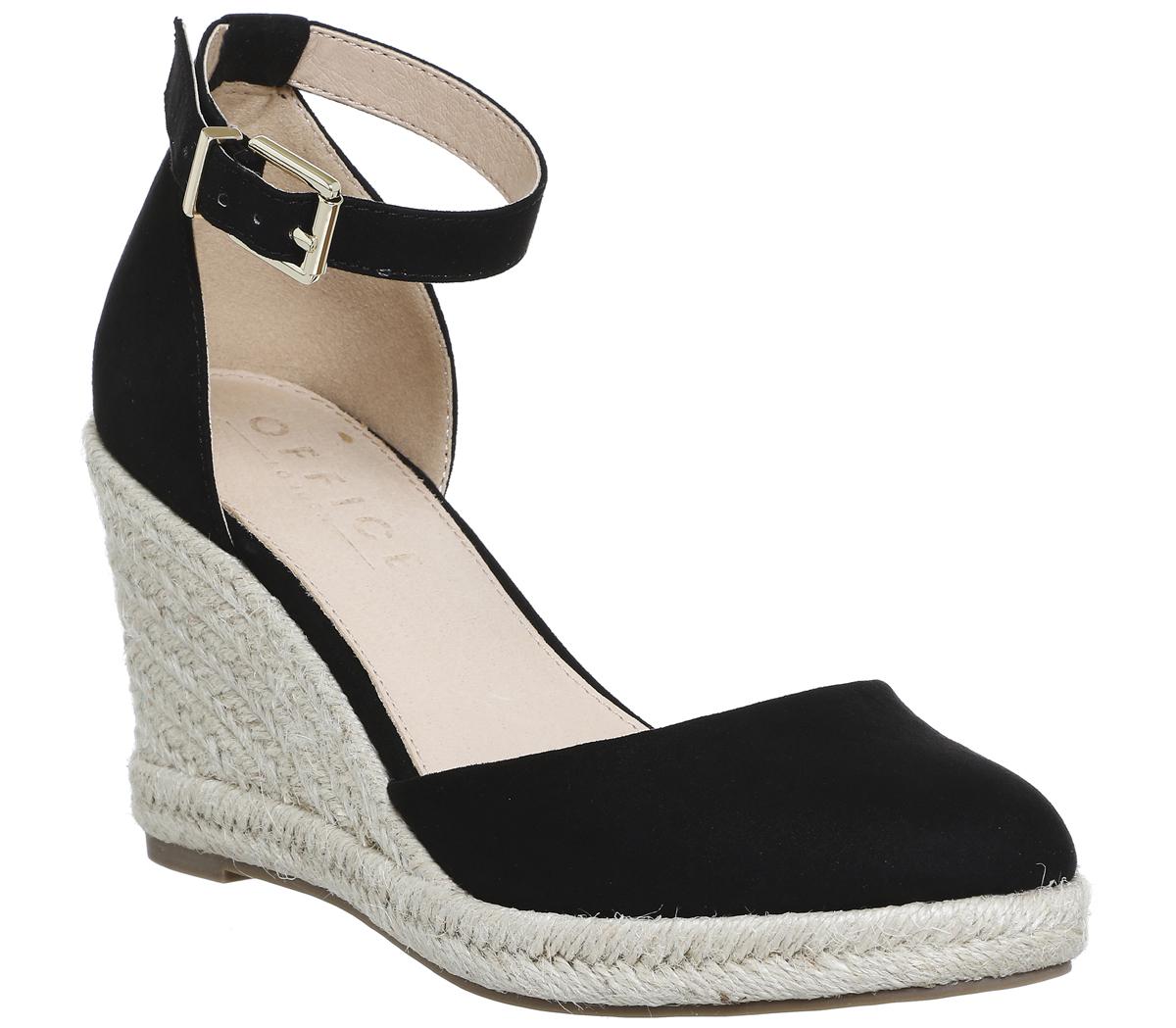 Lyst Office Marsha Closed Toe Espadrille Wedges In Black Gallery