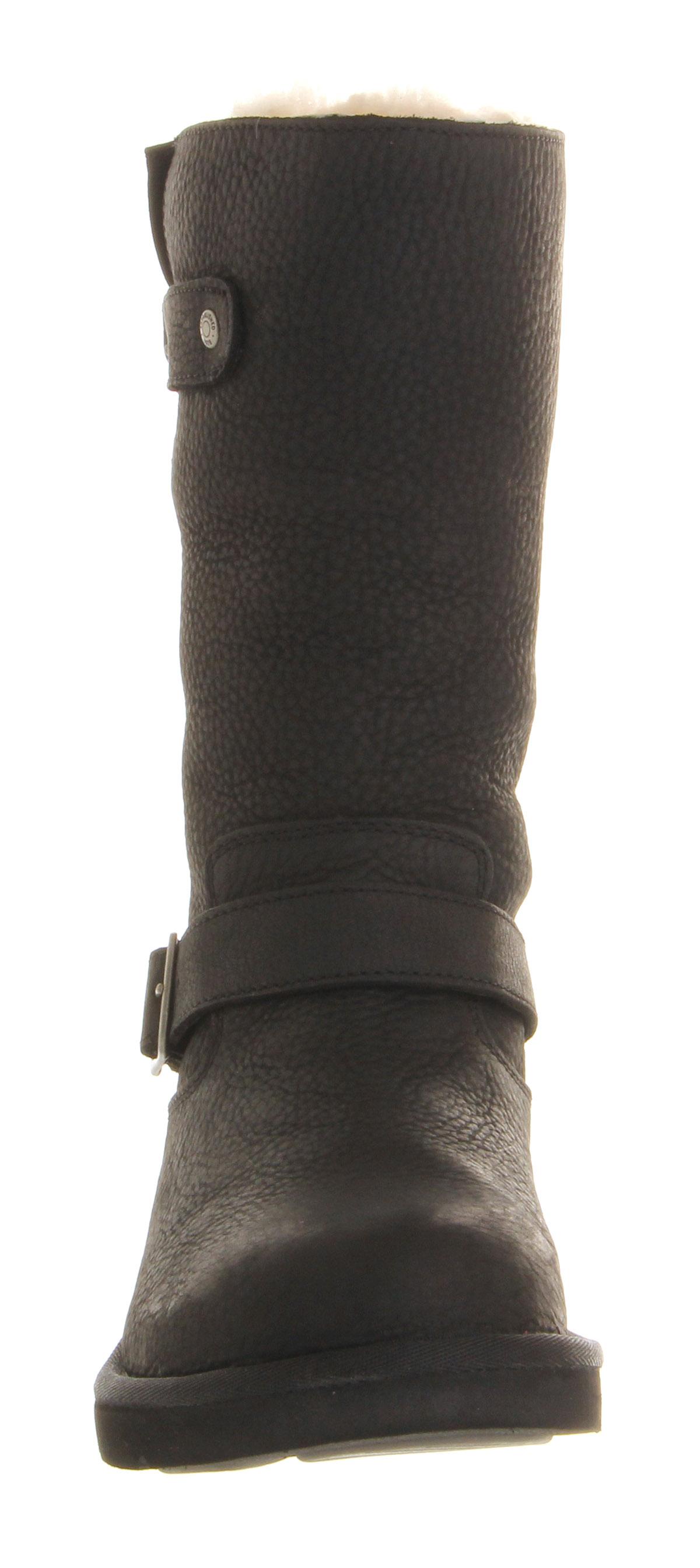 ugg black biker boots women's
