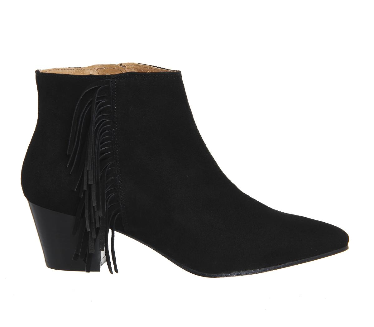 Lyst - Office Idaho Fringe Boots in Black Gallery