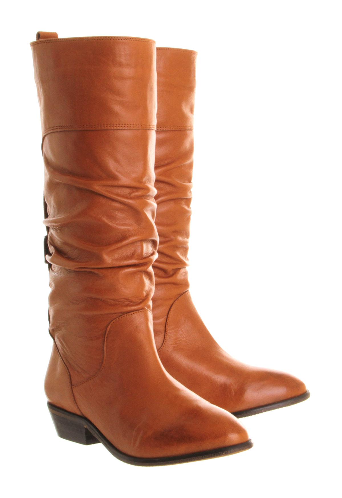 Lyst Office Ace Slouch Boots In Brown 