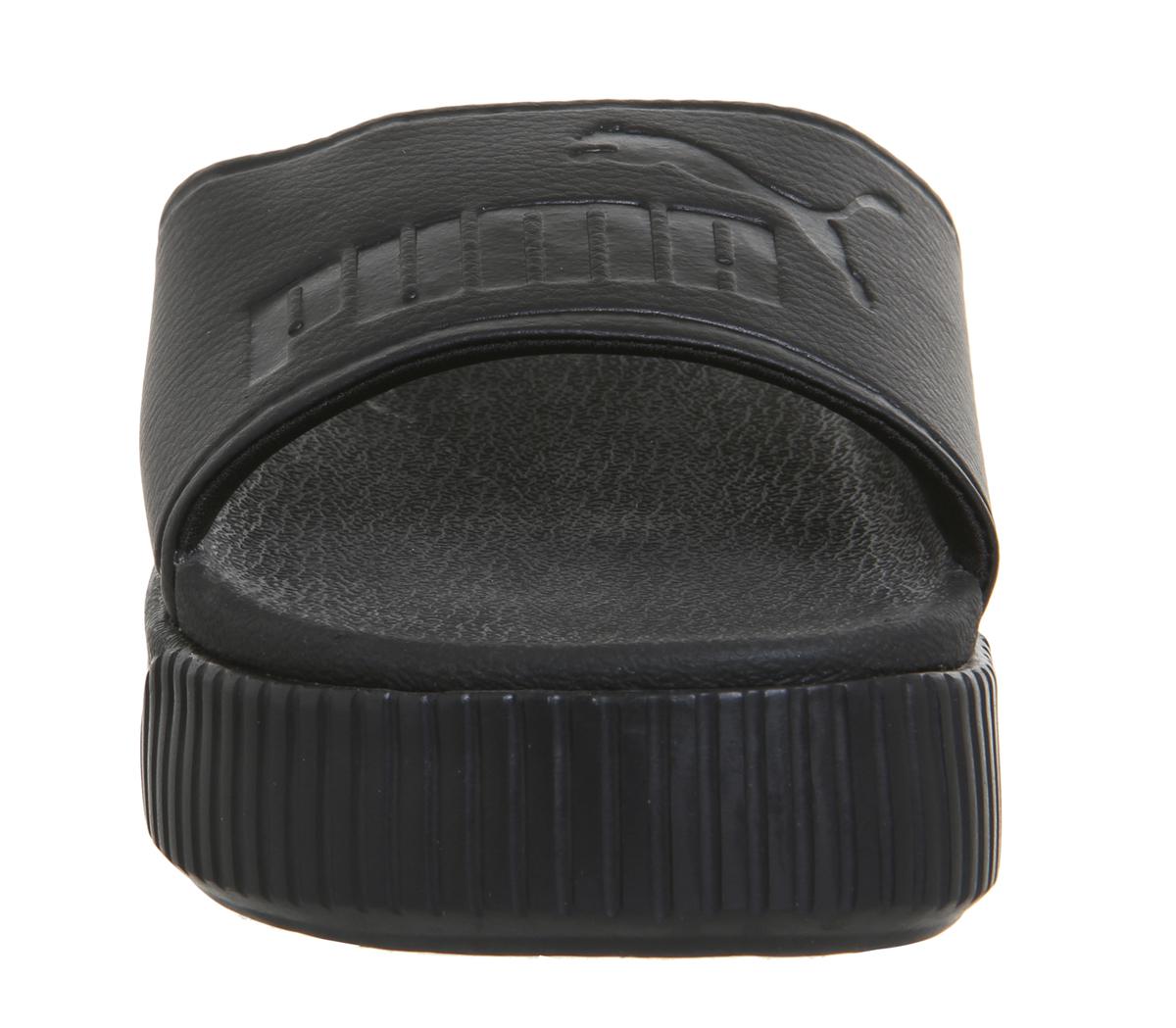 puma platform slides black