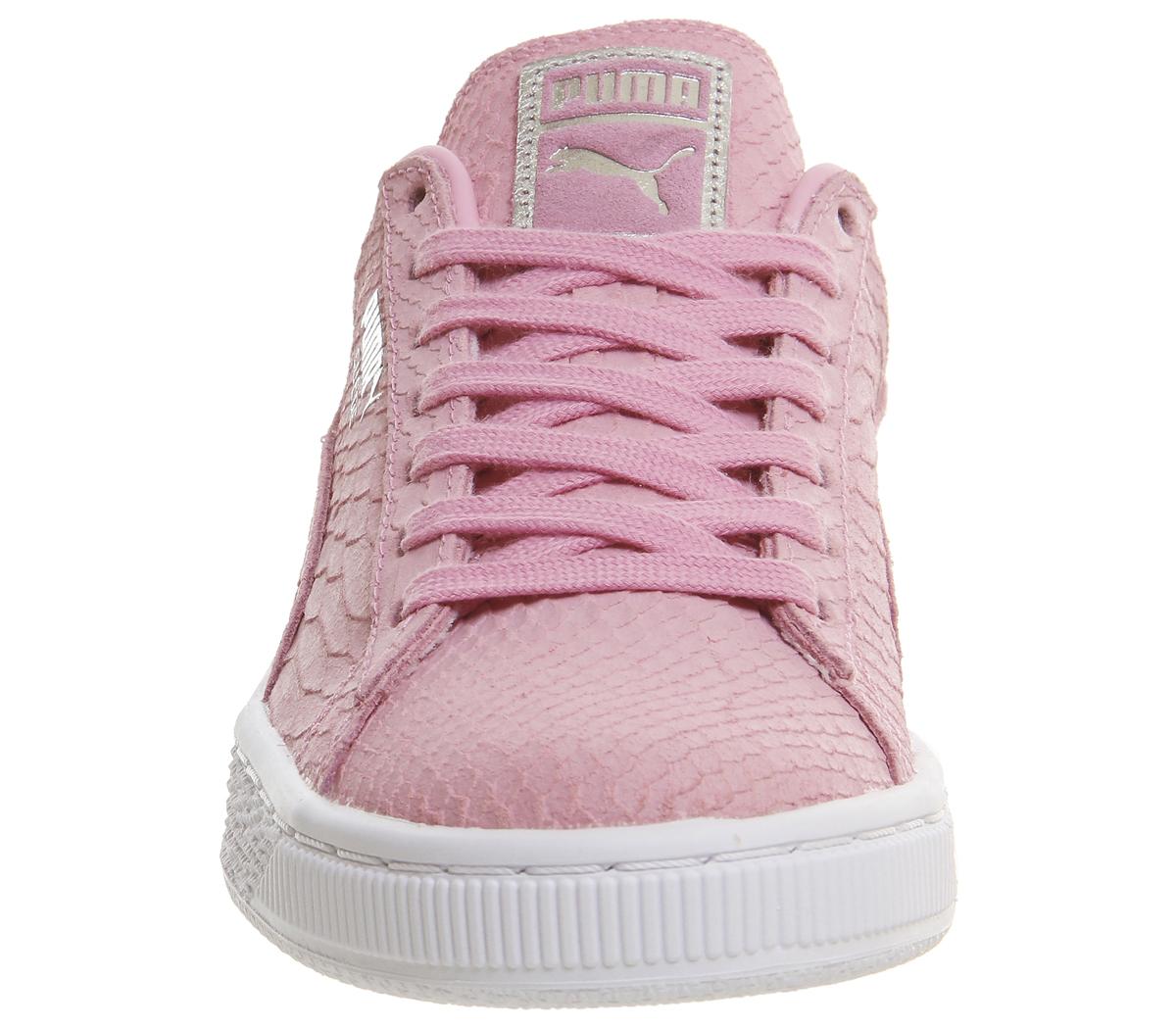puma suede platform pink