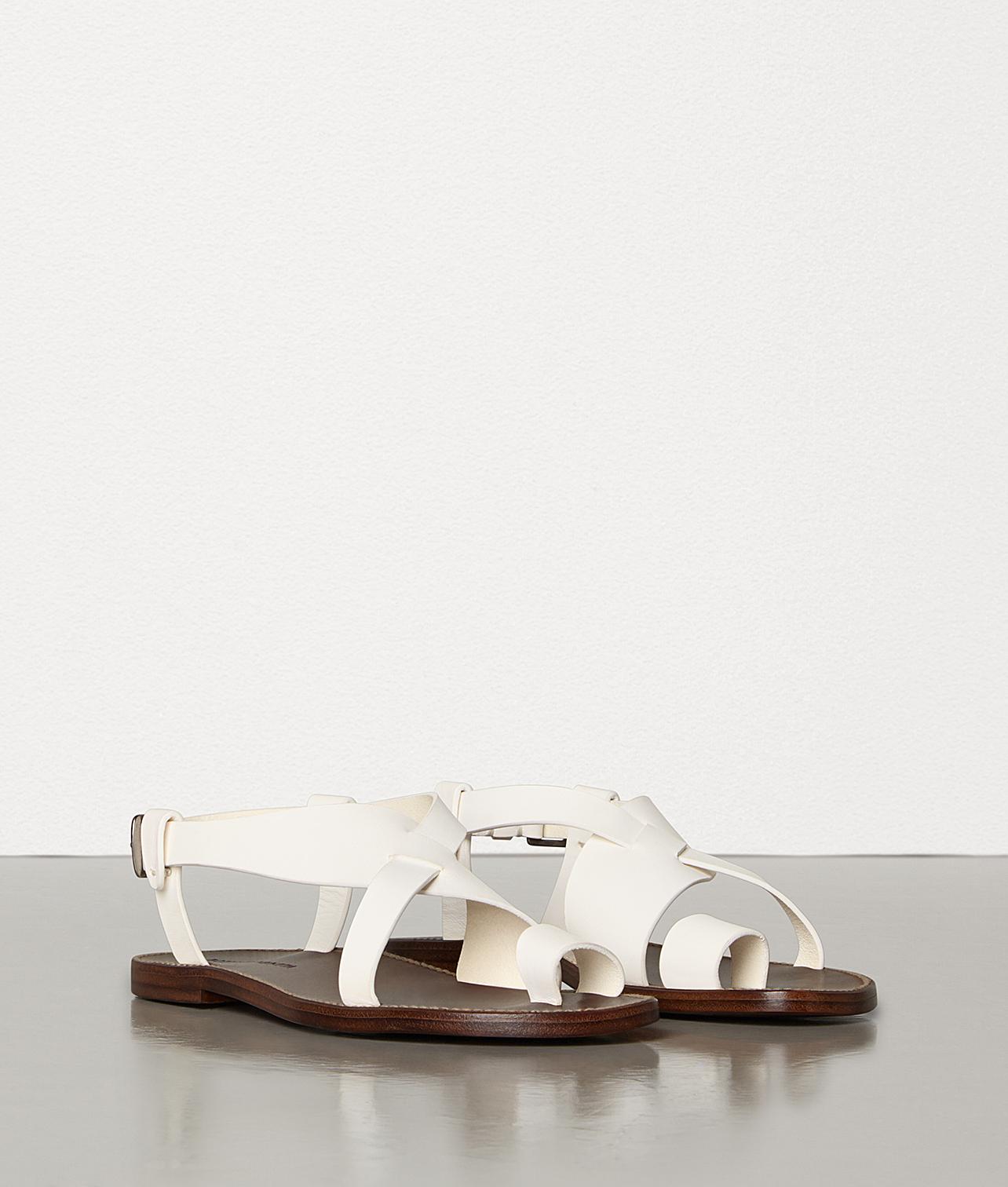white bottega sandals