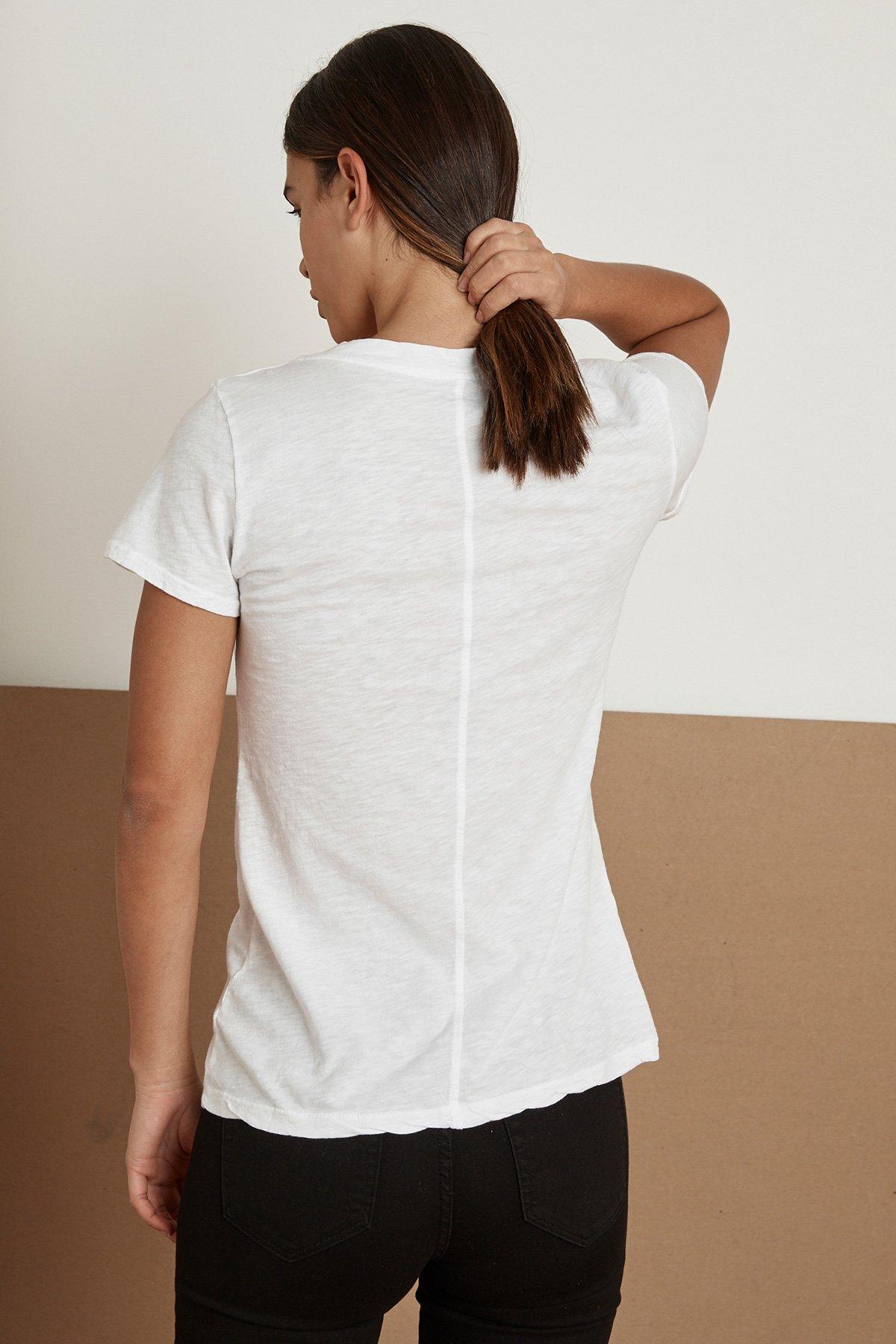 velvet white tee
