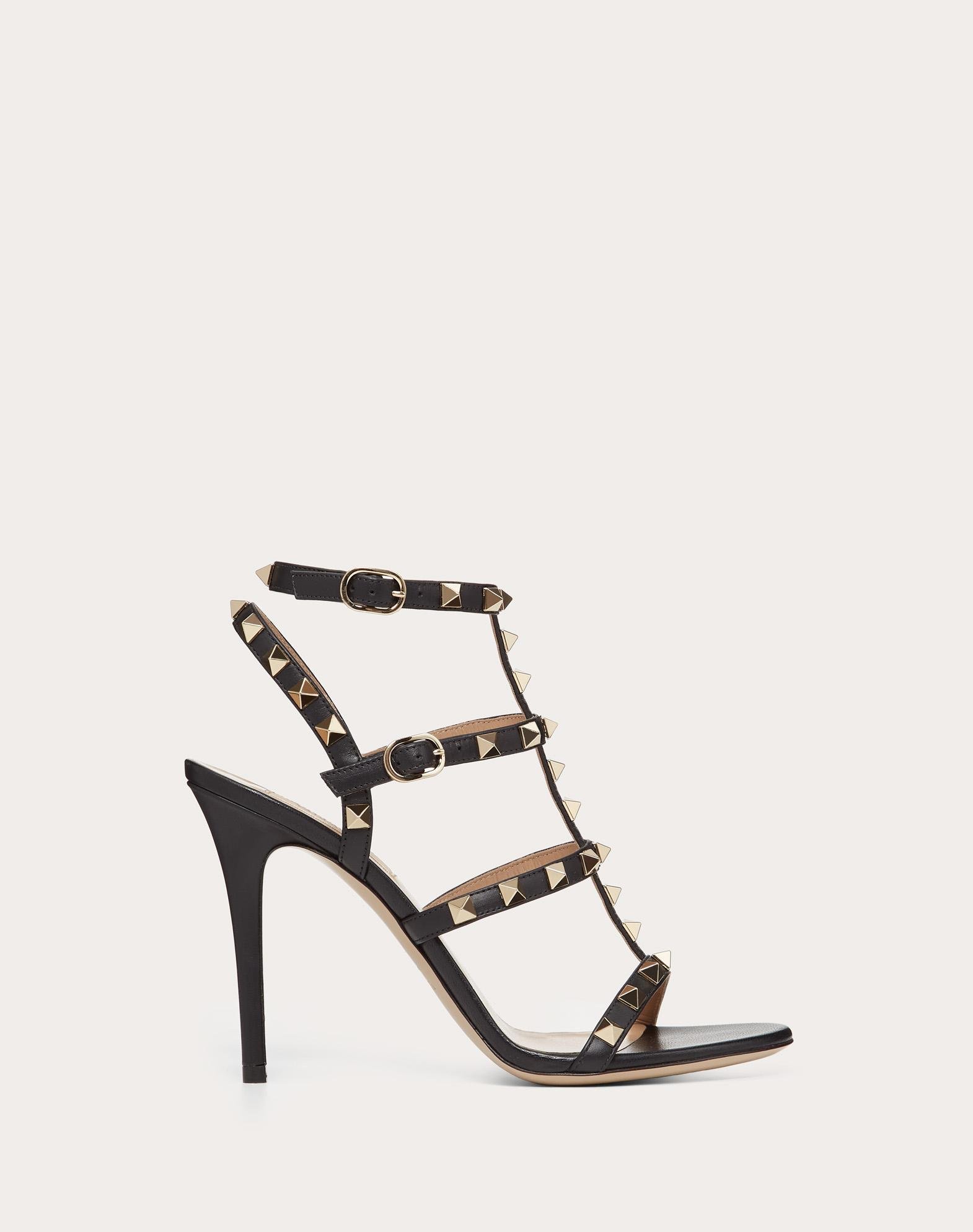 valentino rockstud ankle strap flat