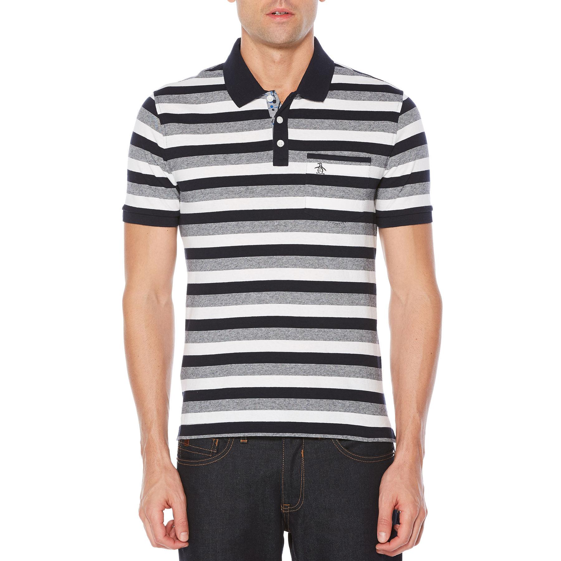 Original penguin Displaced Stripe Polo in Blue for Men | Lyst Original Penguin | Blue Displaced Stripe Polo for Men | Lyst. View Fullscreen
