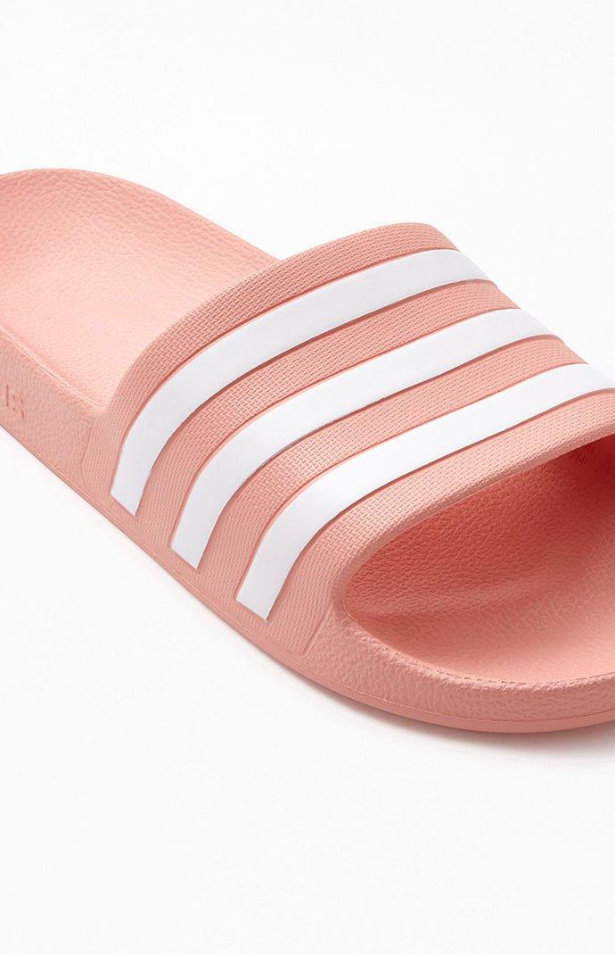  adidas  Adilette Pink  Slide Sandals  in Pink  Lyst