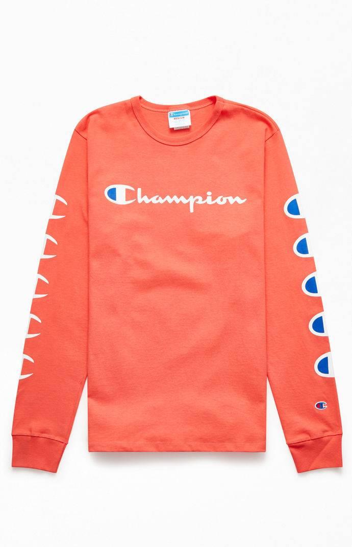 Champion Repeat C Long Sleeve T-shirt in Pink for Men - Lyst