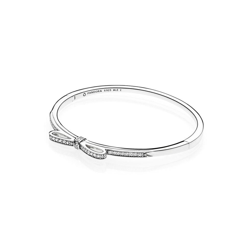 PANDORA Sparkling Bow Bracelet In Metallic - Save 43% - Lyst