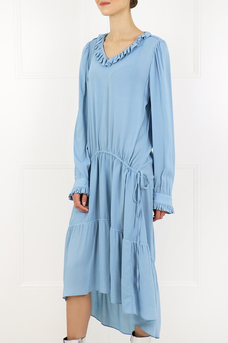 blue velvet balenciaga dress