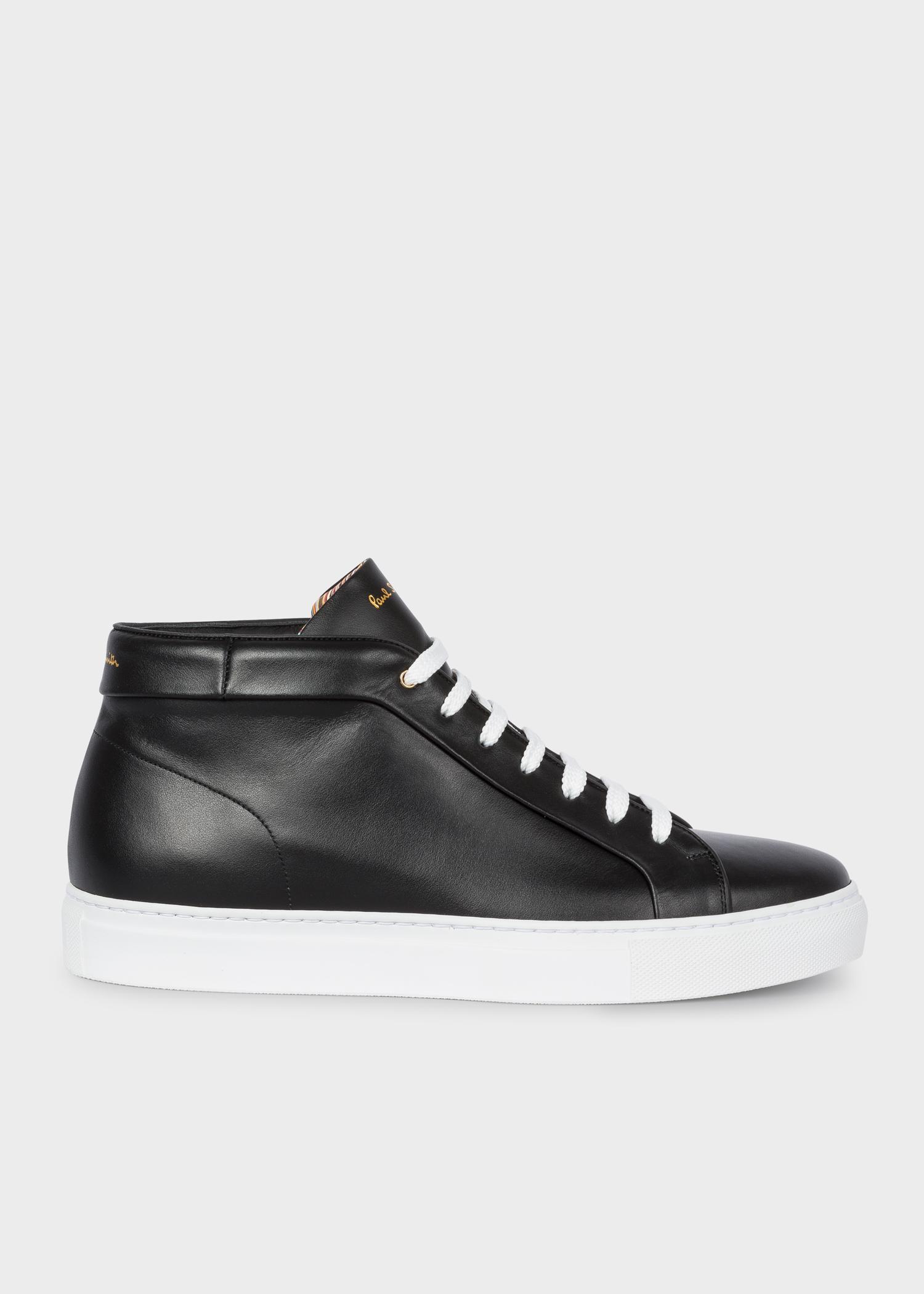 Lyst - Paul Smith Black Leather 'Ace' High-Top Trainers in Black for Men