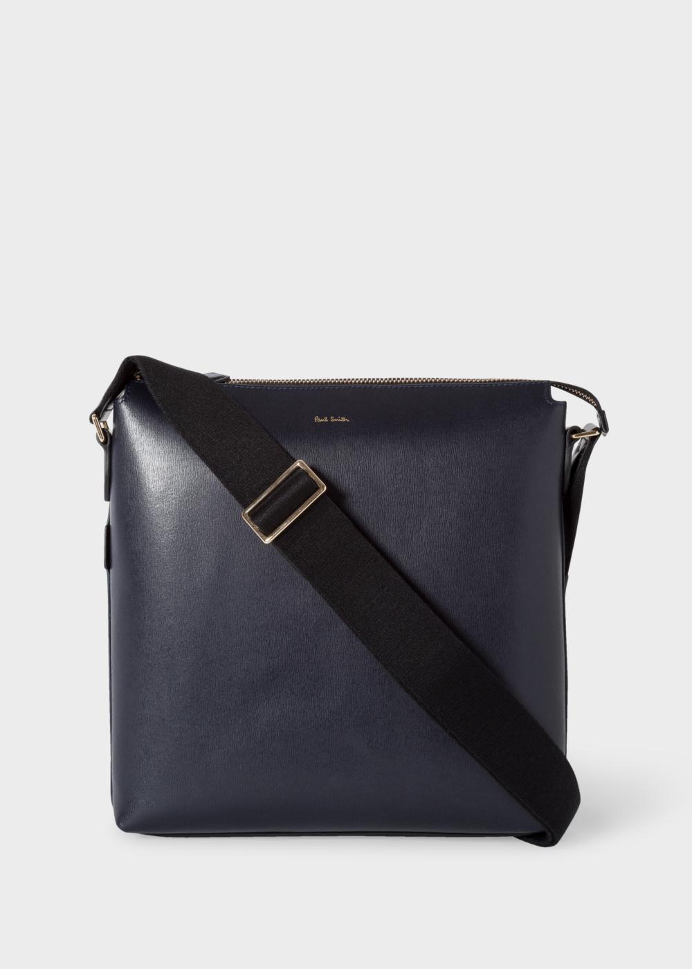 Paul Smith Men&#39;s Navy Leather &#39;new City&#39; Small Cross-body Bag in Blue for Men - Lyst