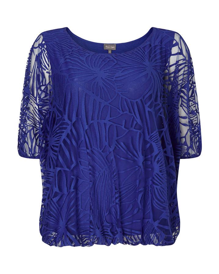 Phase eight Cecily Burnout Top in Blue | Lyst