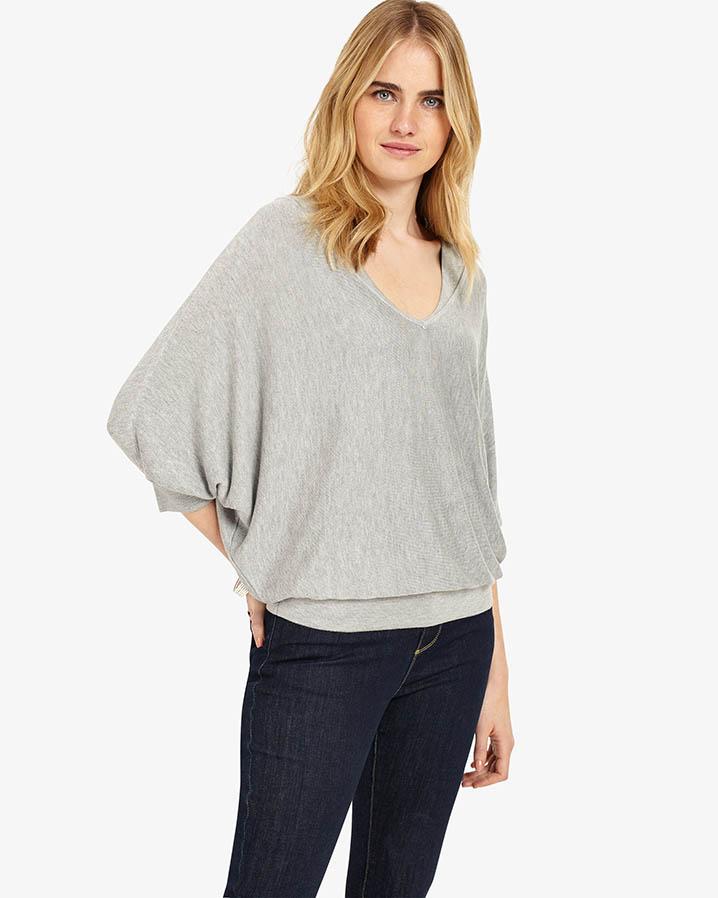 Phase eight Agatha Double Layer Knitted Jumper in Gray | Lyst