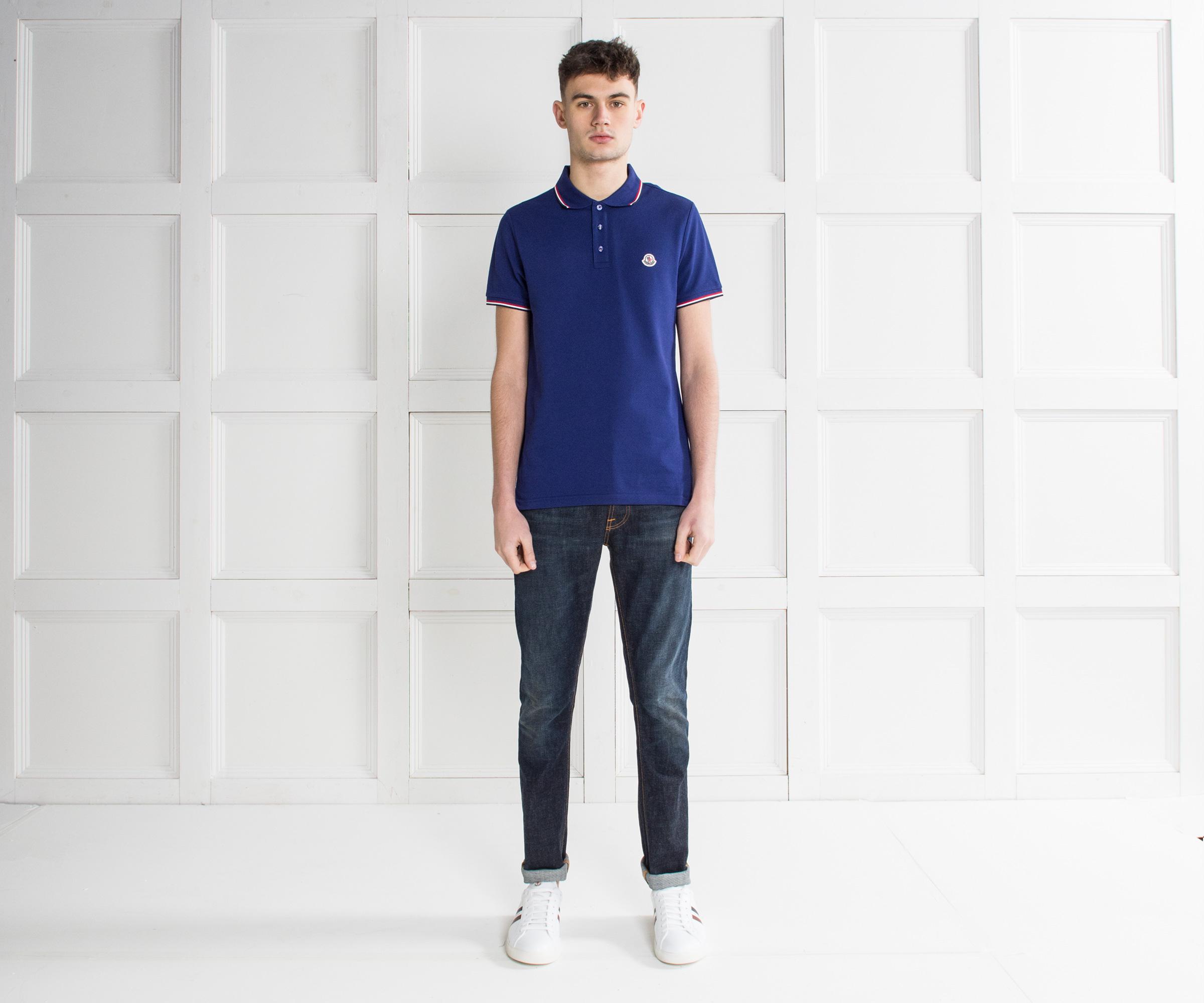 royal blue moncler polo