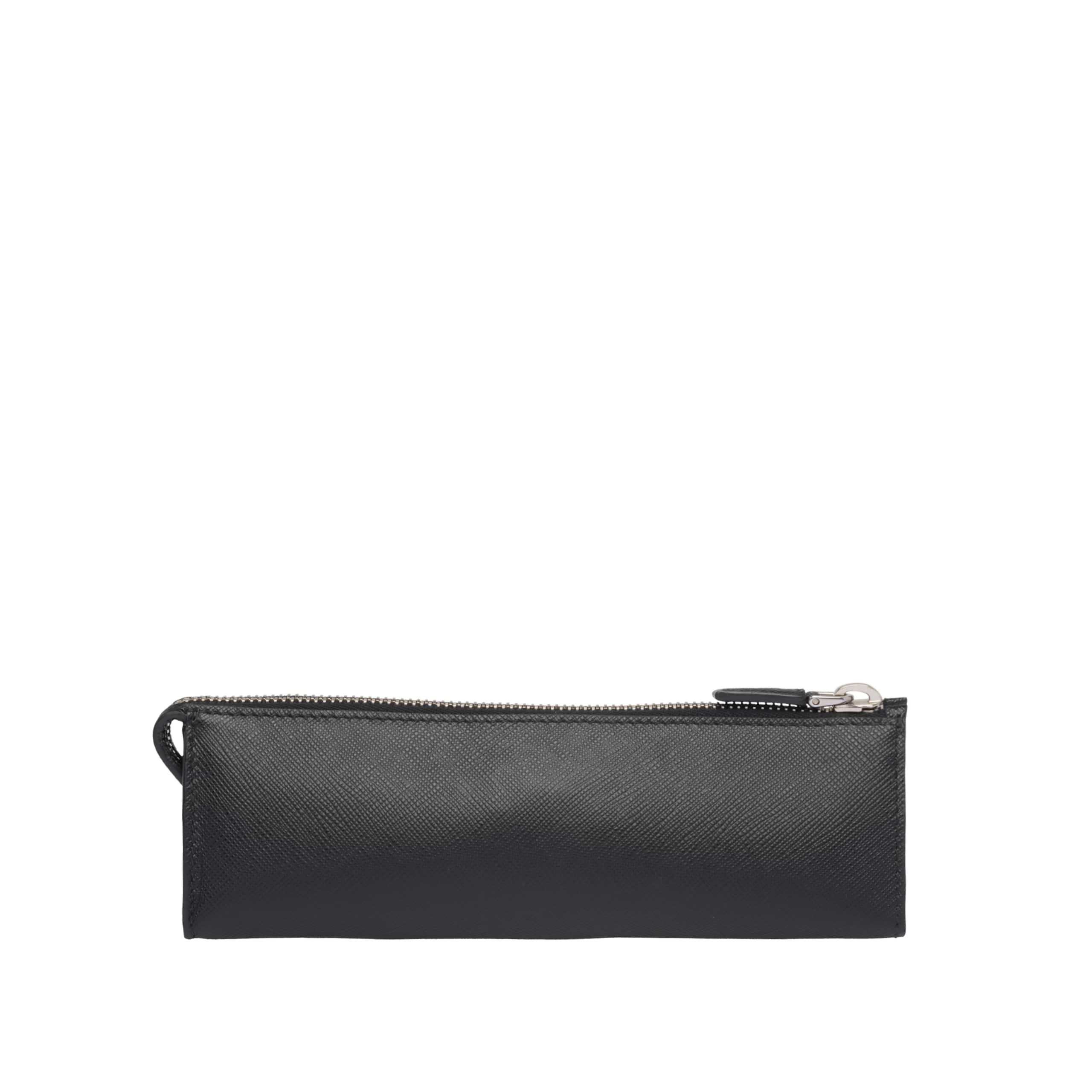 Prada Saffiano Leather Mini-pouch in Black for Men - Lyst