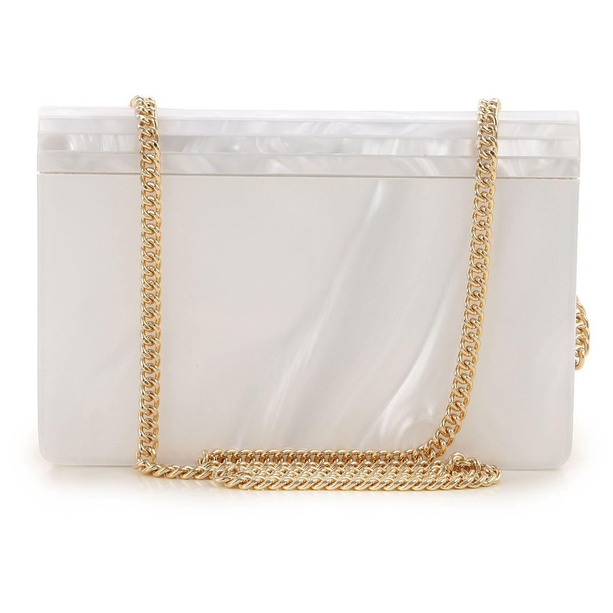 Michael Kors Leather Clutch Bag On Sale in White - Lyst