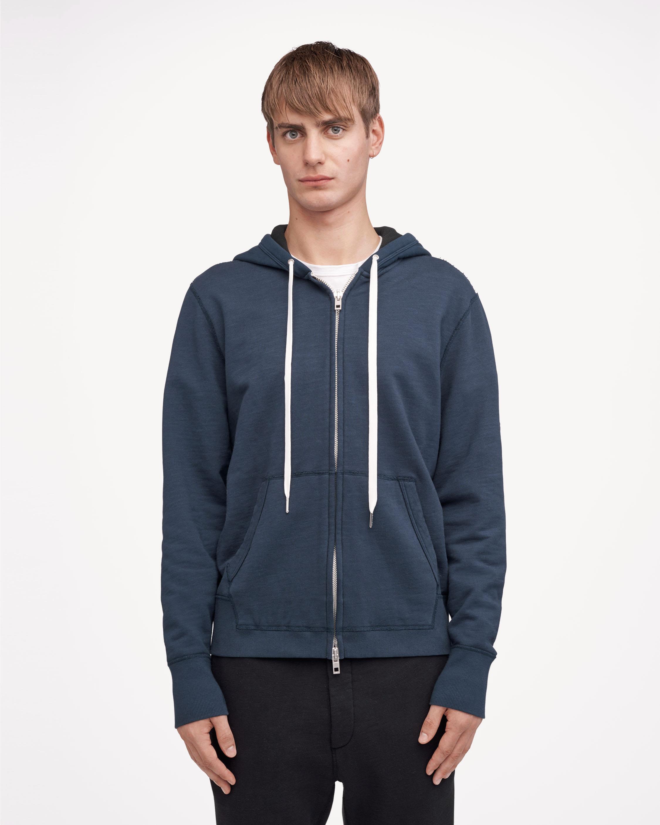 Lyst - Rag & Bone Standard Issue Hoodie in Blue for Men