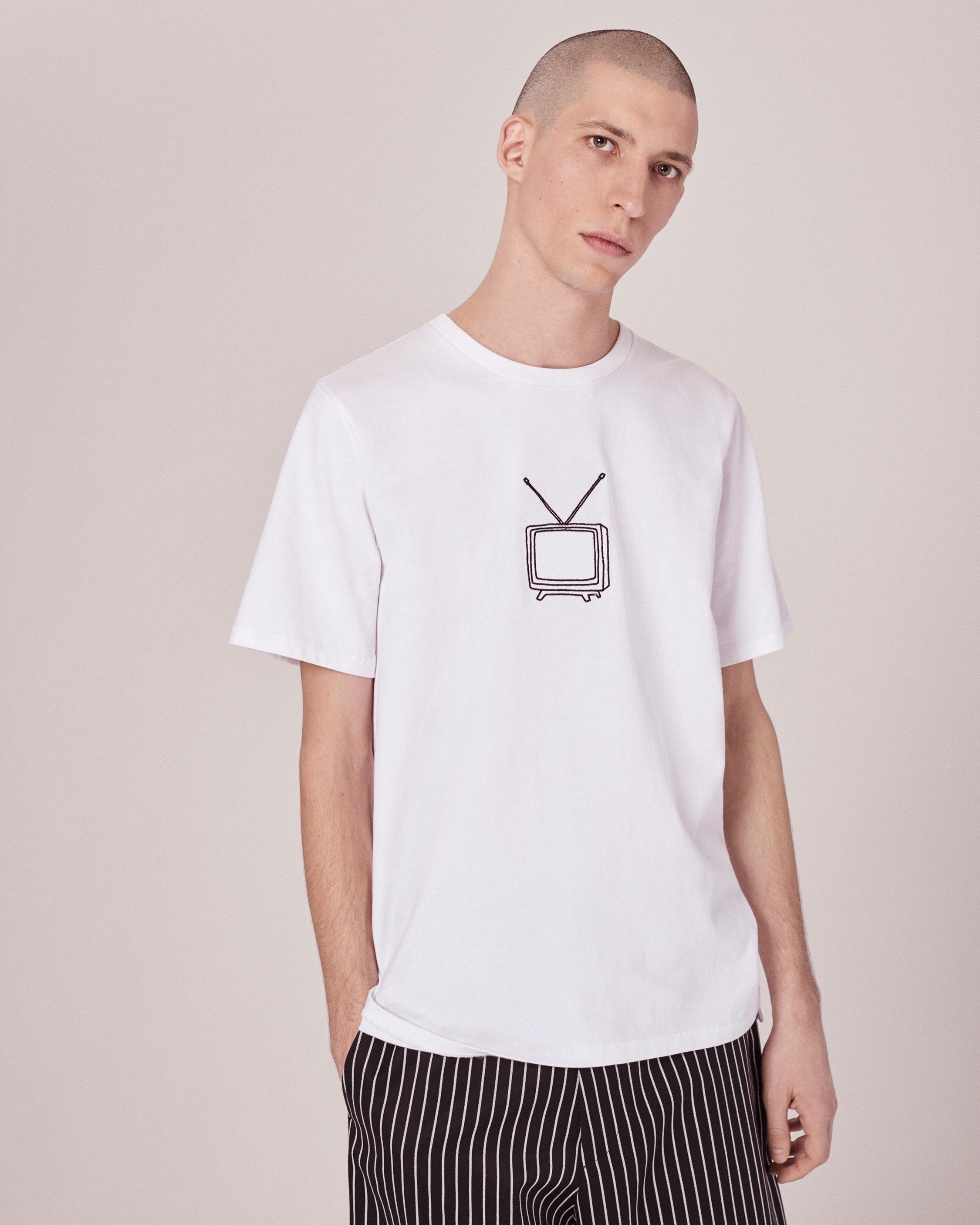 Lyst - Rag & Bone Tv Embroidery T-shirt in White for Men