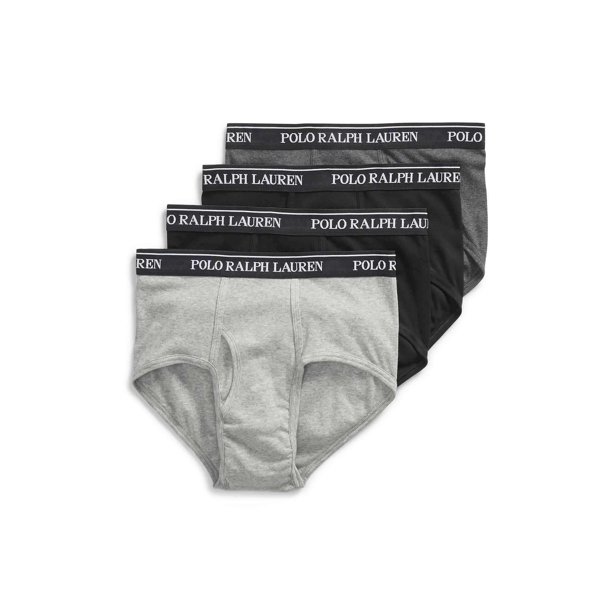 Lyst - Polo Ralph Lauren Mid-rise Brief 4-pack in Gray for Men