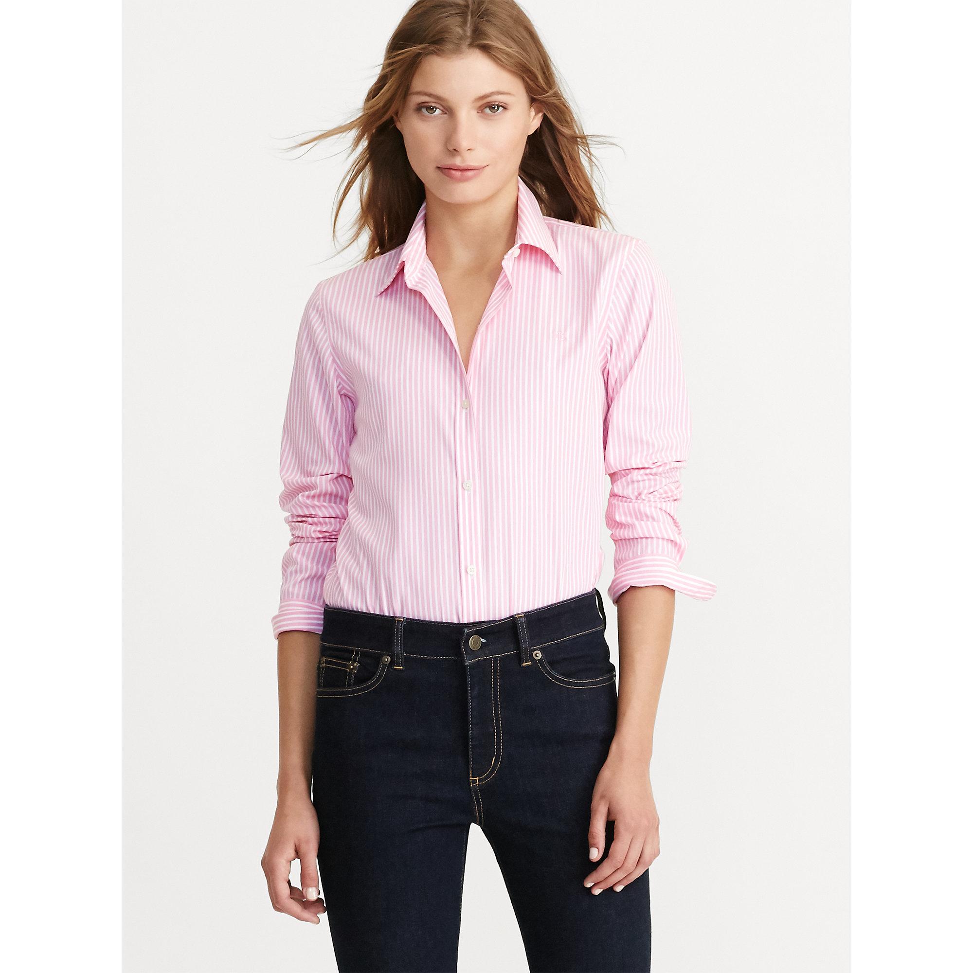 Lyst - Ralph Lauren Cotton Button-down Shirt in Pink Gallery