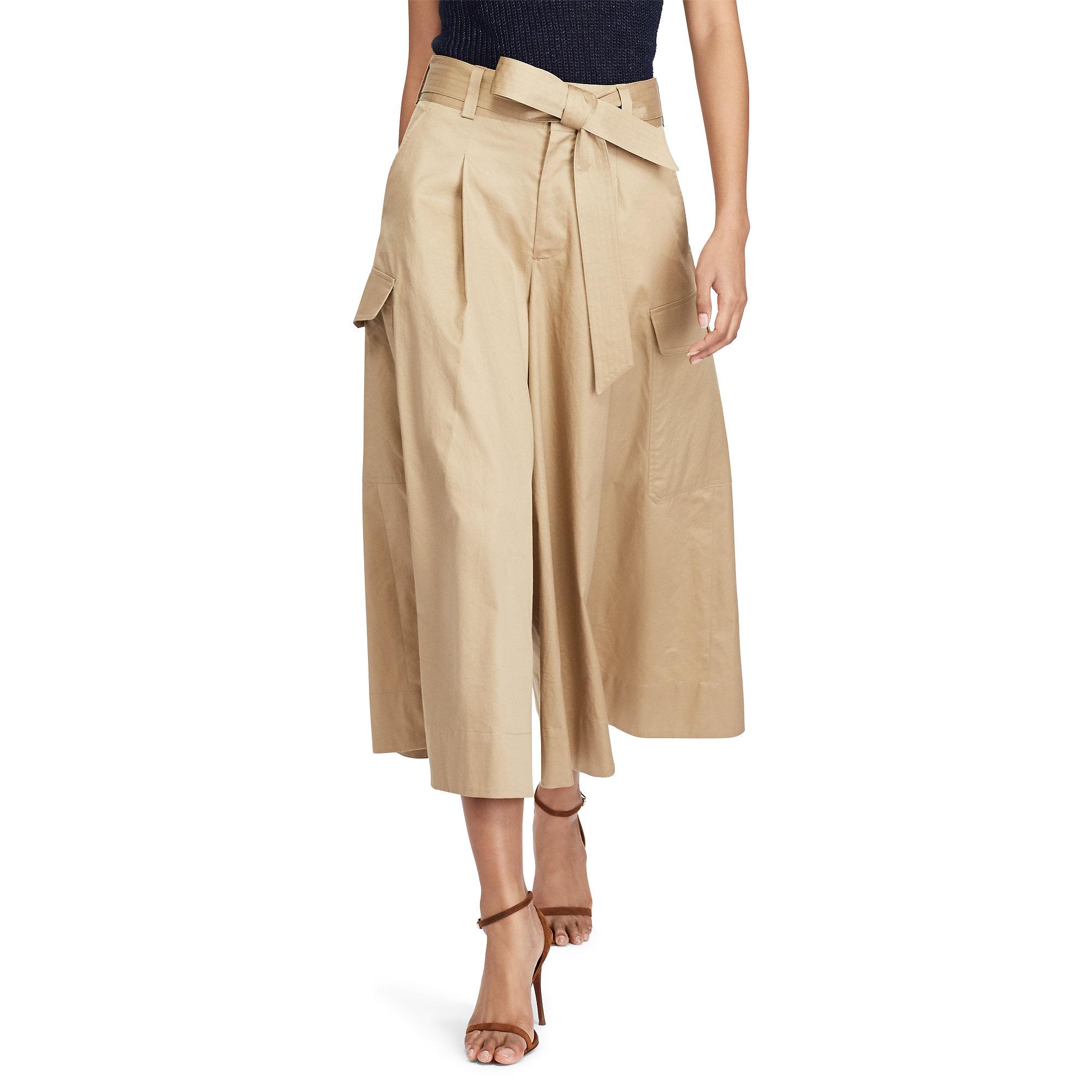 Lyst - Polo Ralph Lauren Cotton Chino Wide-leg Pant in Natural Gallery